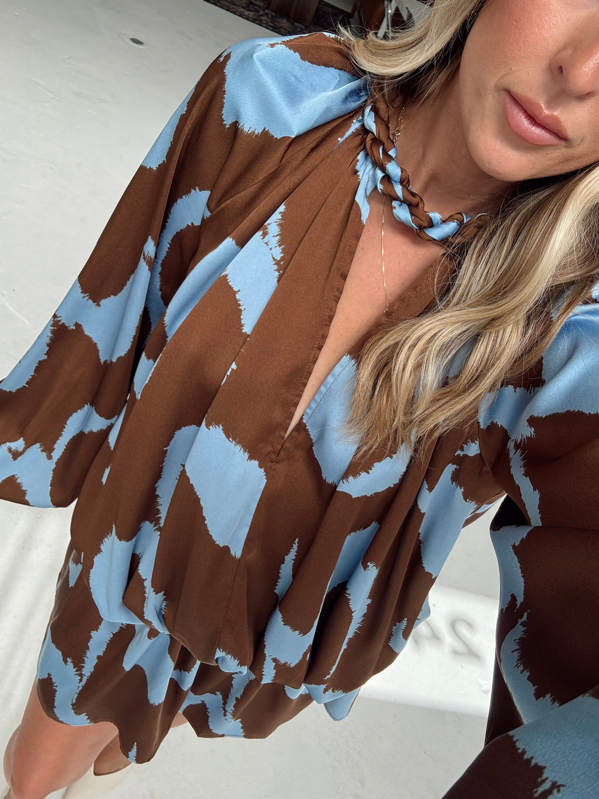 Ella Twist Neck Playsuit Dress