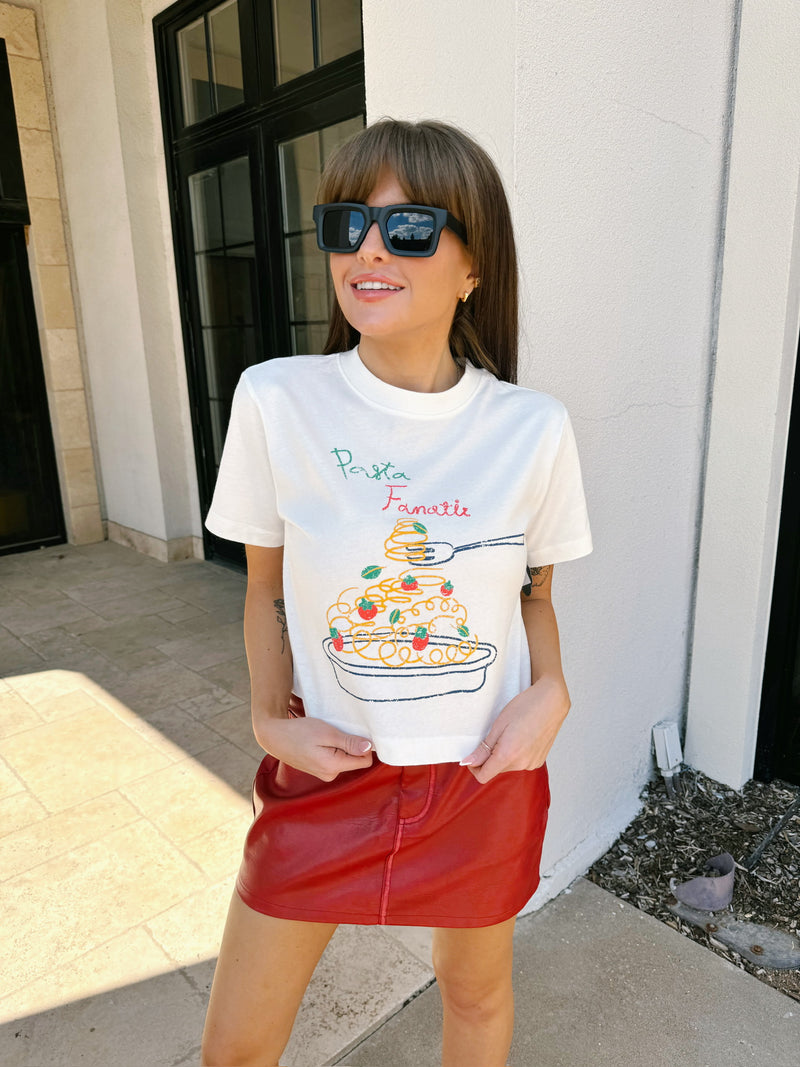 Pasta Fanatic Crop Tee