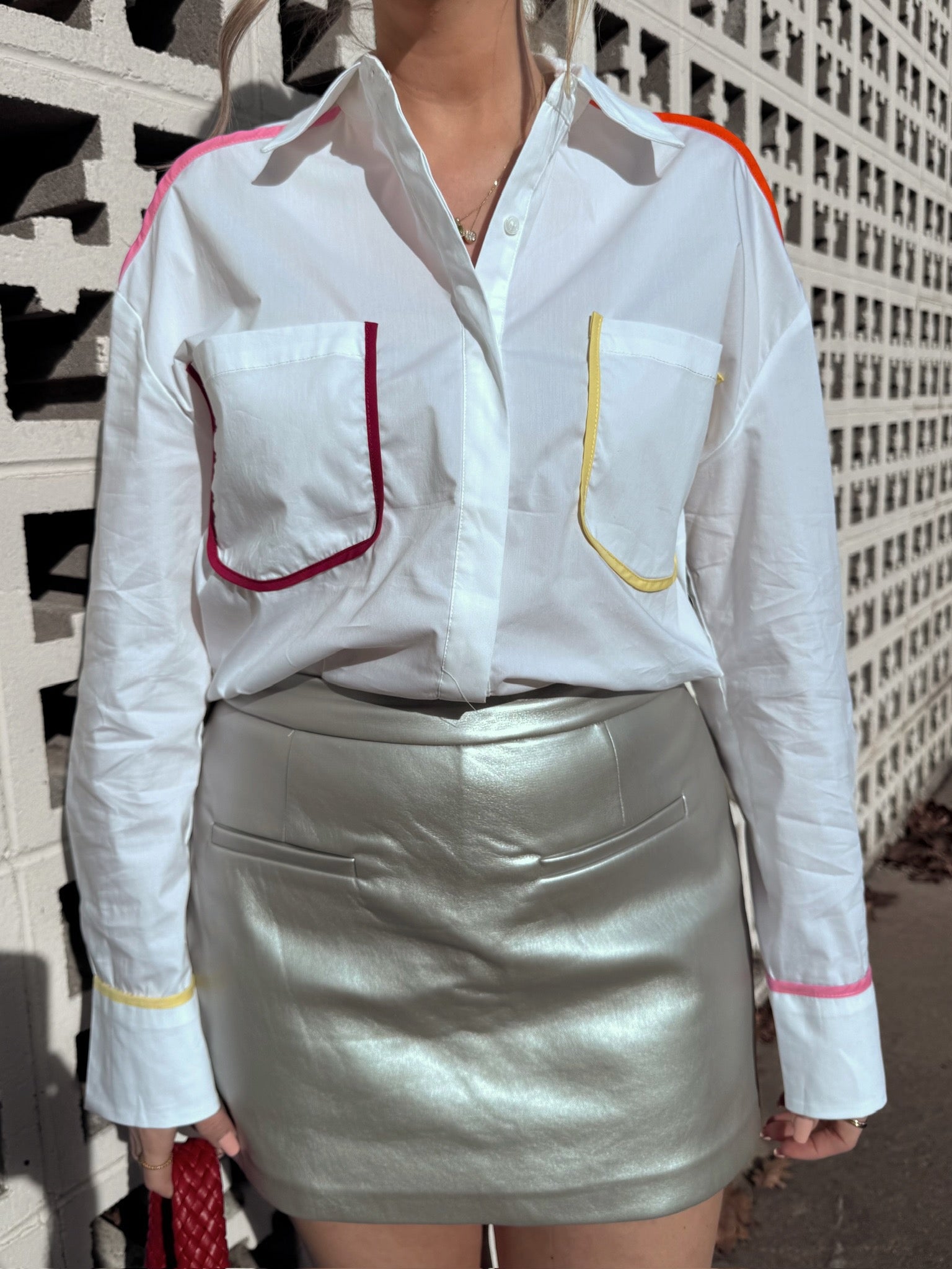 English Factory Flat Binding Detailed Shirt