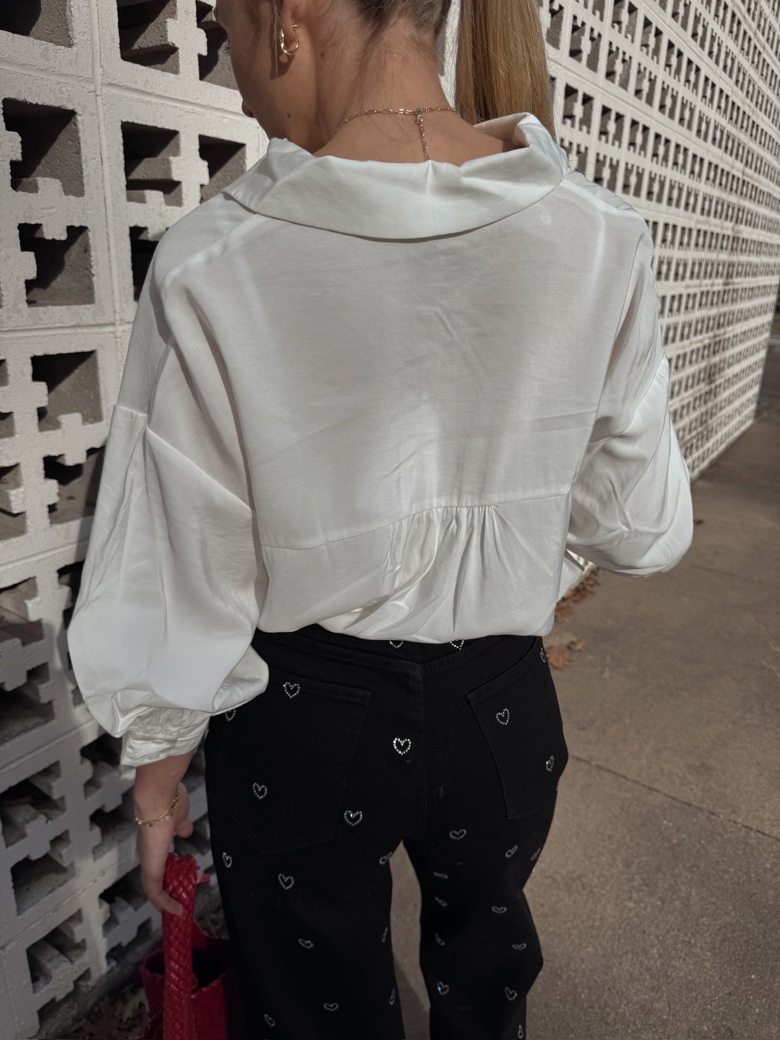English Factory Balloon Sleeve White Shirt