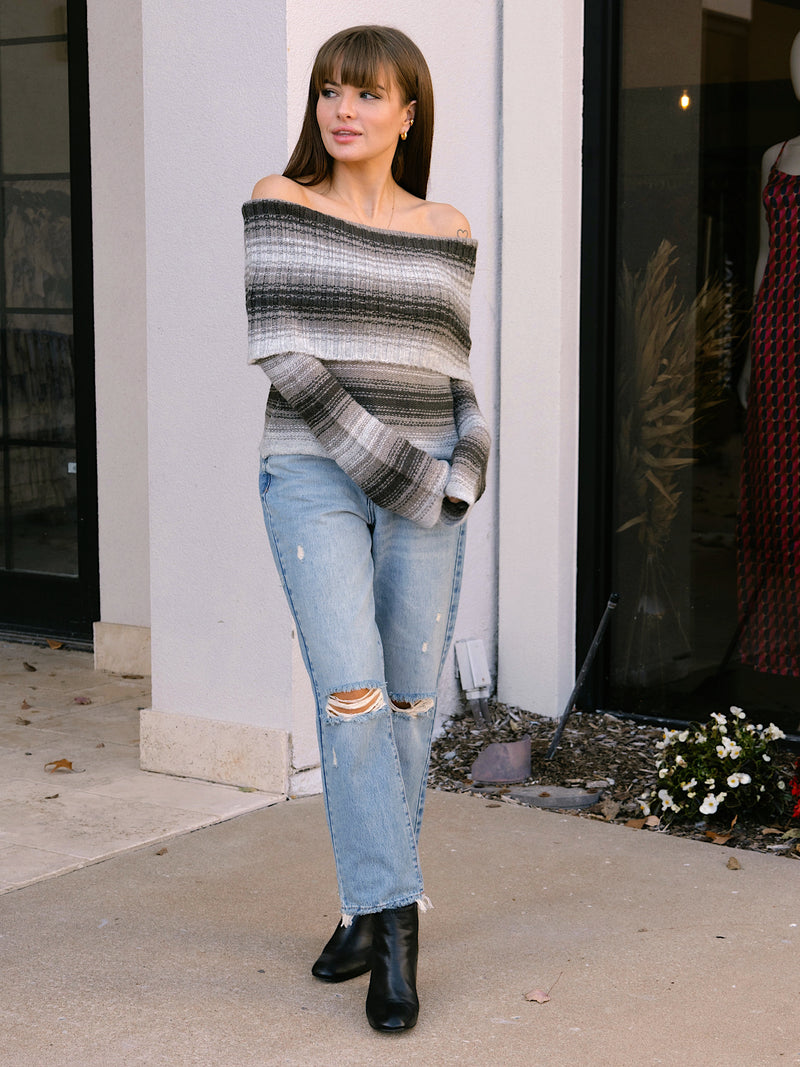 Gayle Gradient Sweater Top