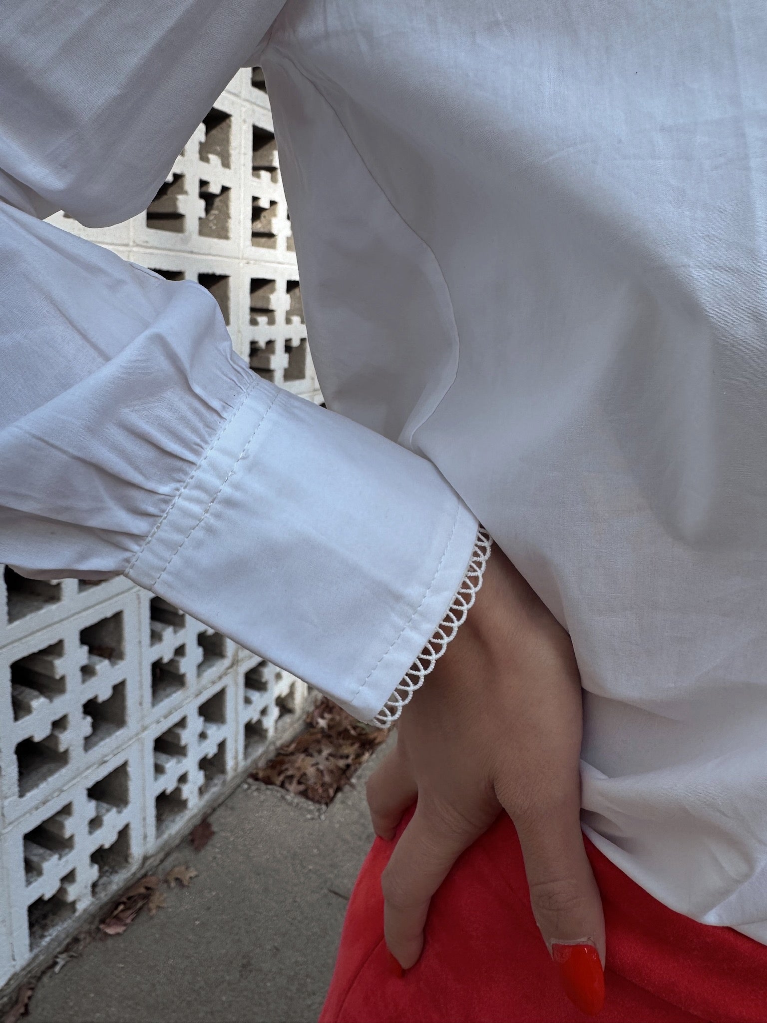 English Factory Lace Trim Shirt