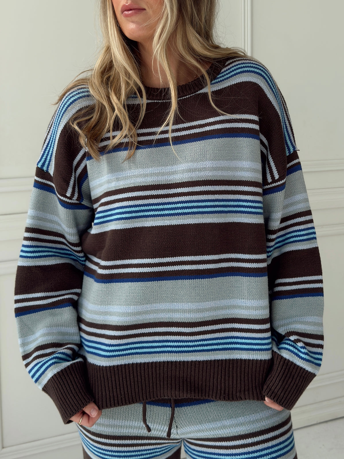 Jenna Multi Stripe Sweater Set