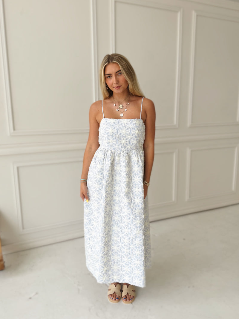 Claire Blue Midi Dress