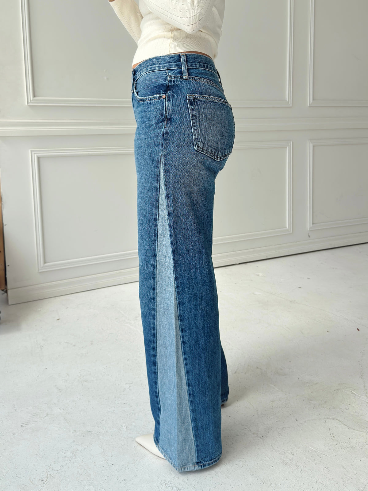 Madison Contrast Angle Seam Denim