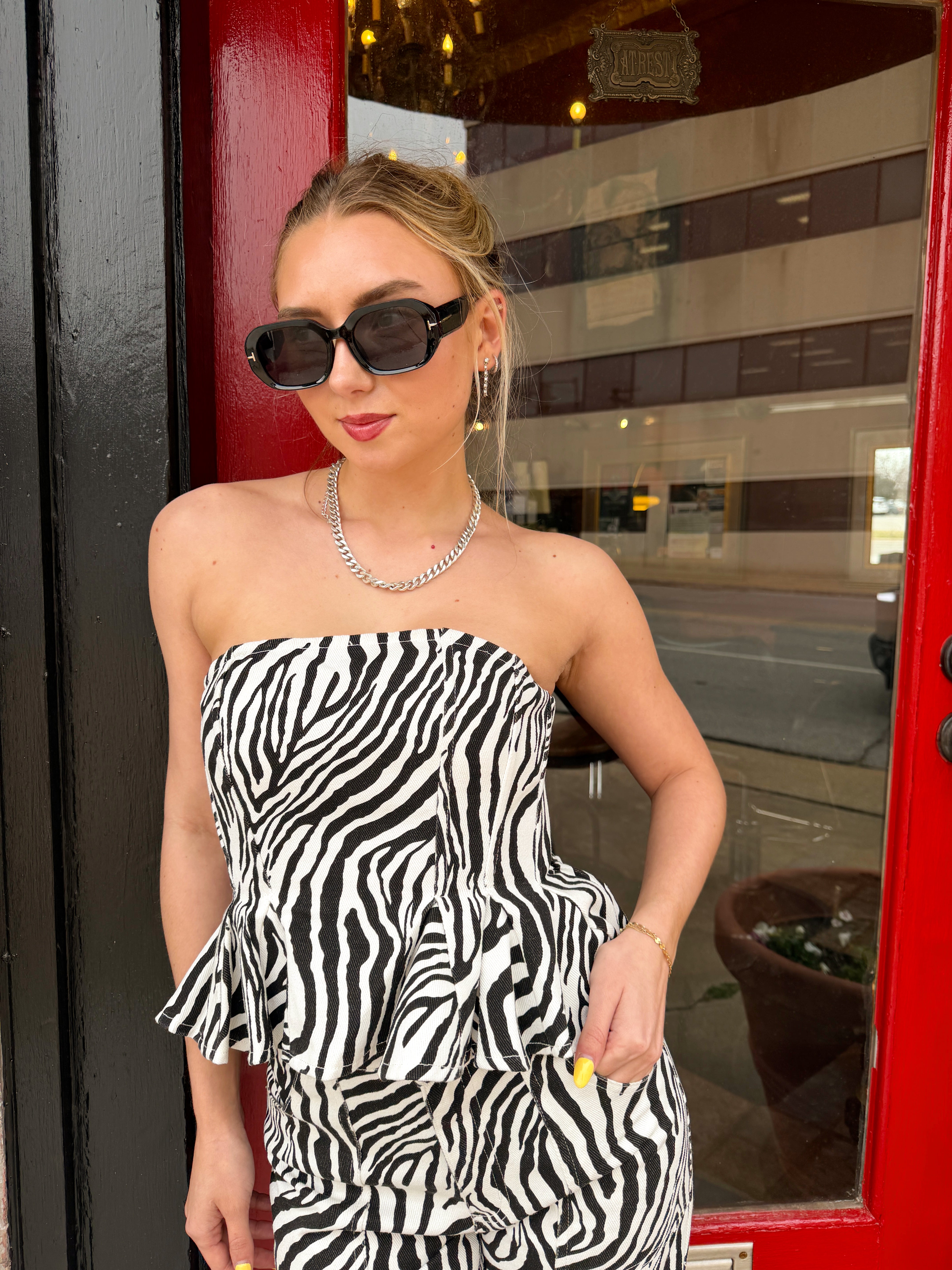 Simone Zebra Top