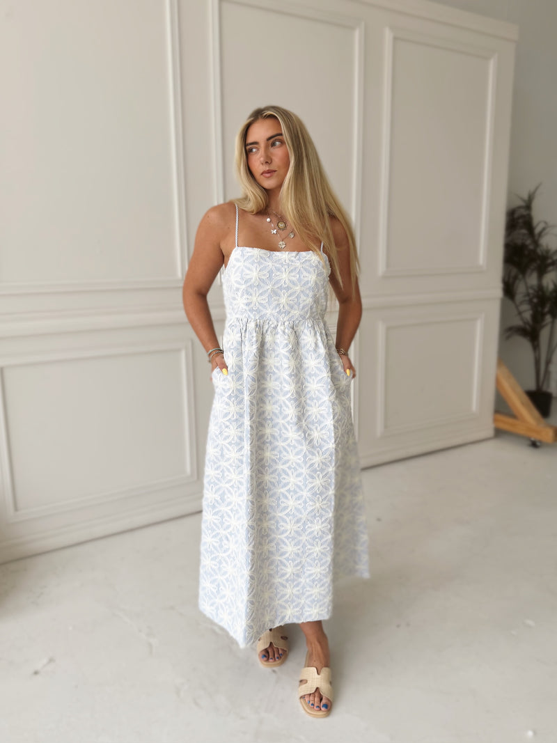 Claire Blue Midi Dress