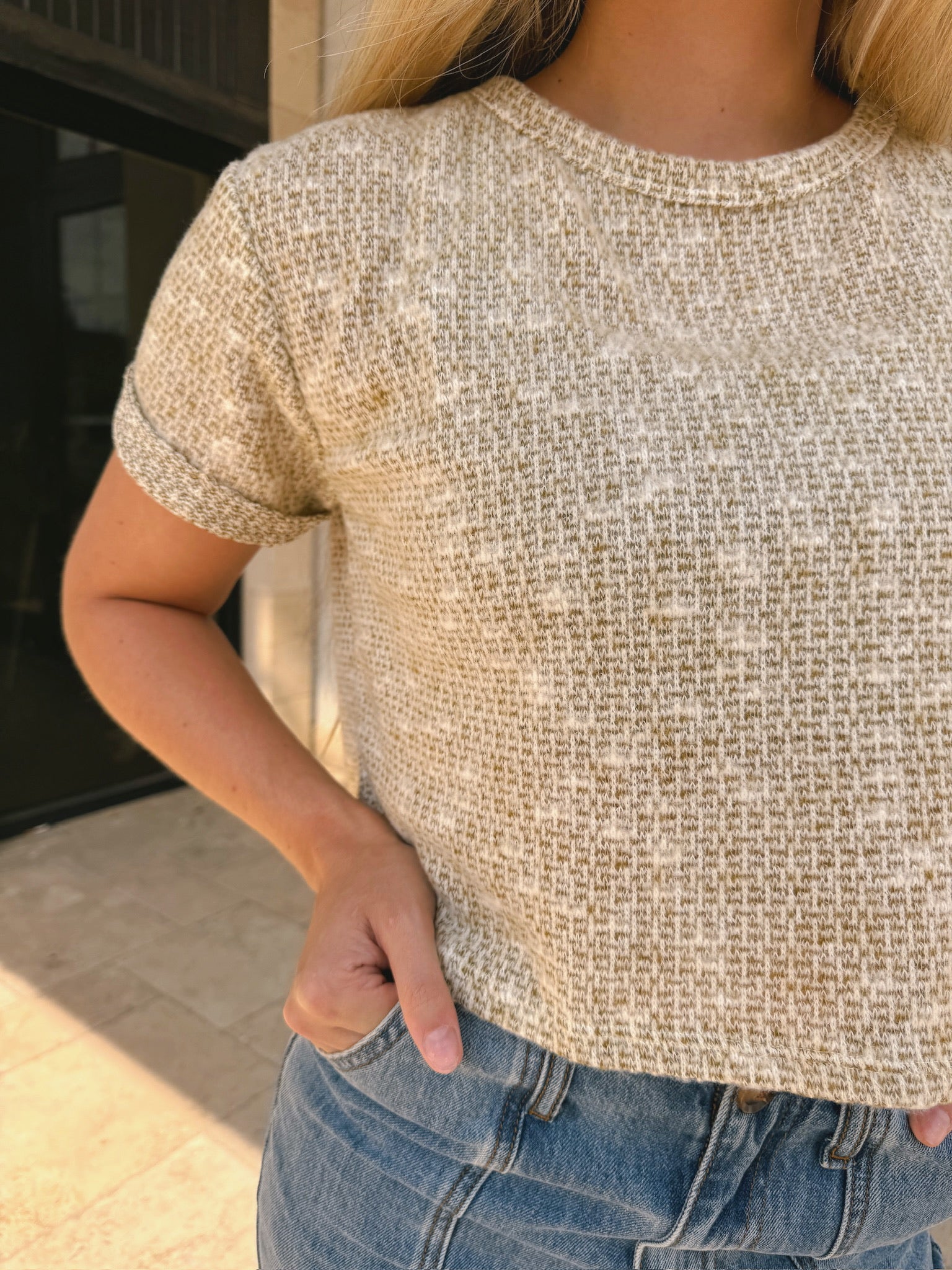 Olive Knit Top