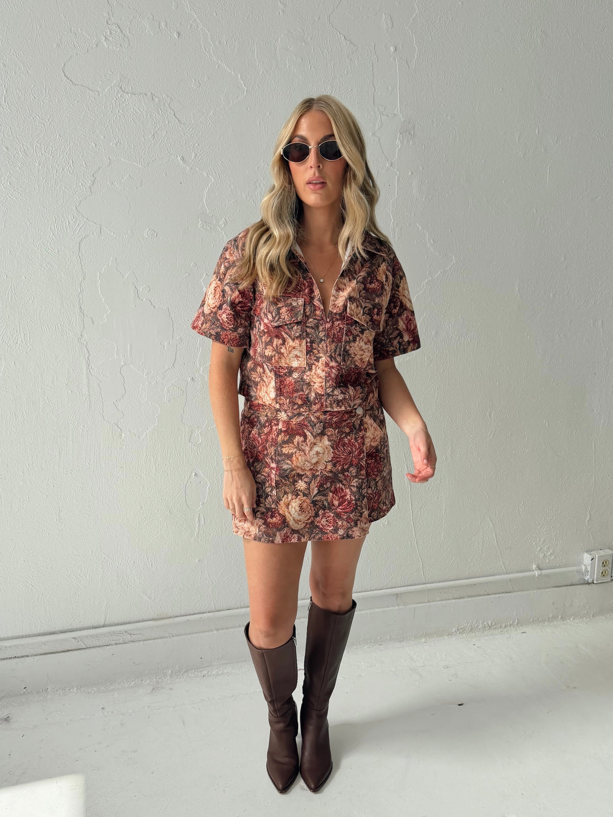 Tove Floral Wrap Skort