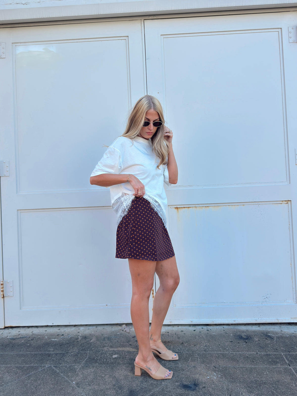 Taylor Polka Dot Mini Skort