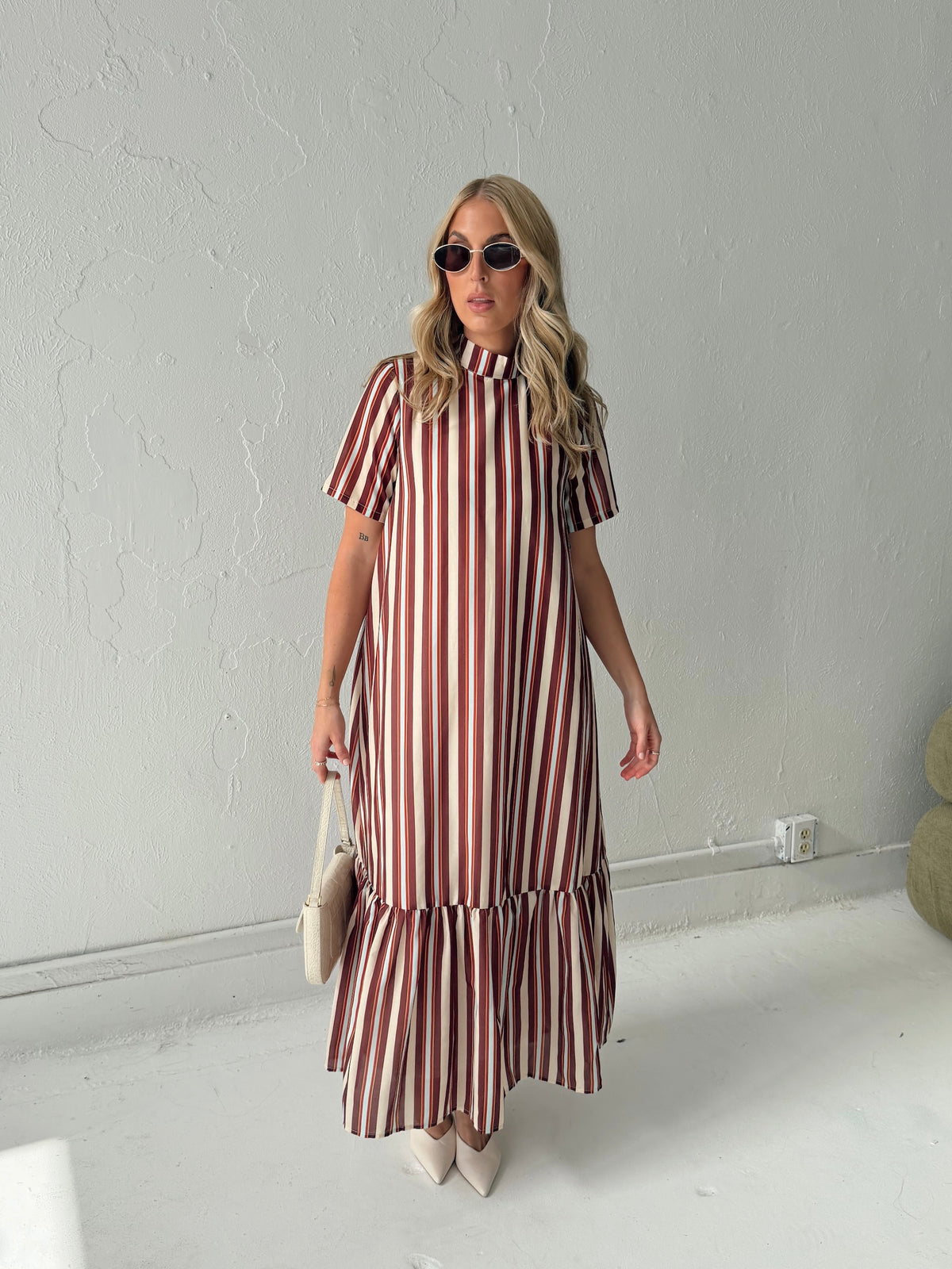 Parker Striped Tie Back Maxi Dress