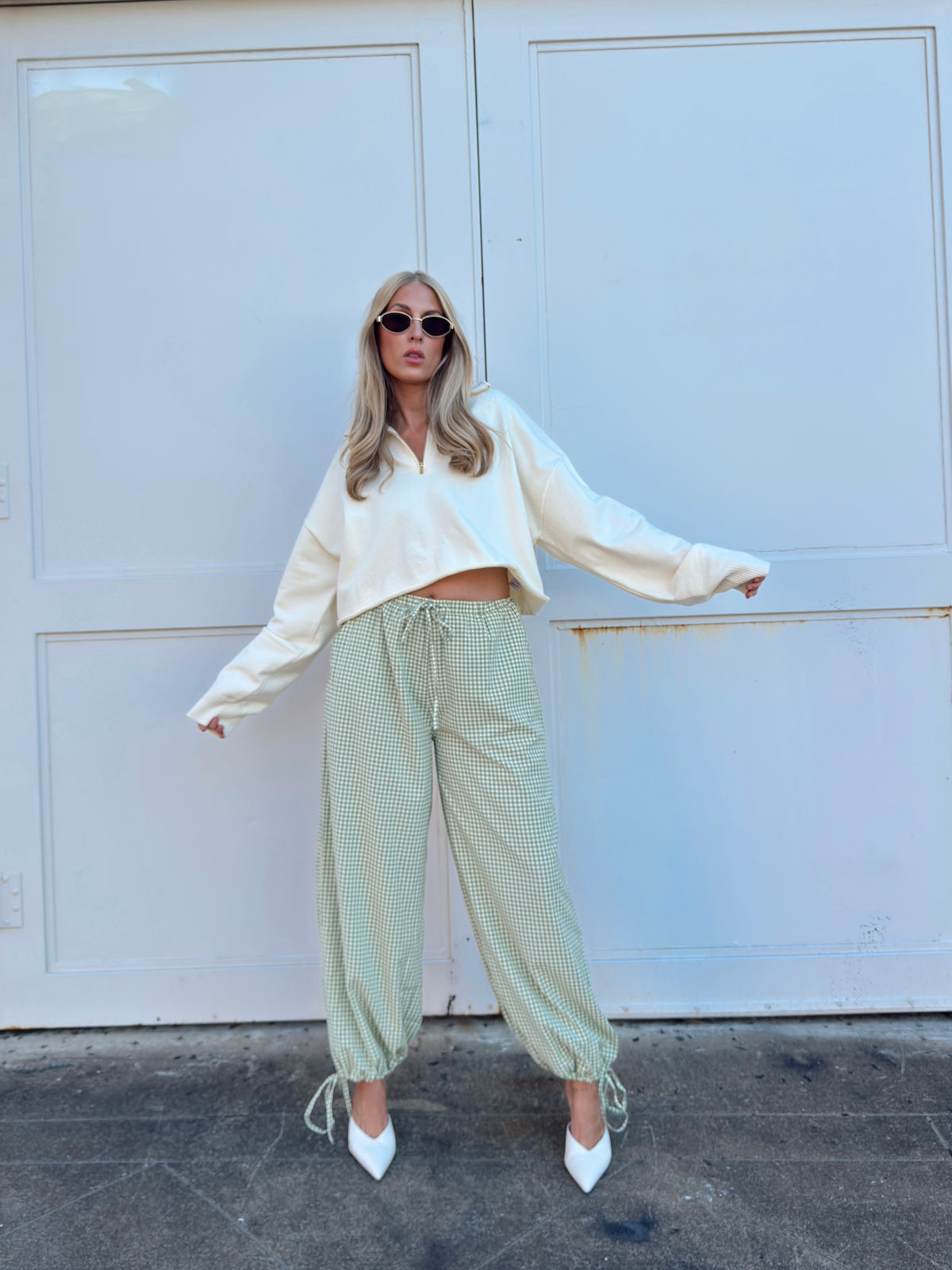 Gina Gingham Joggers