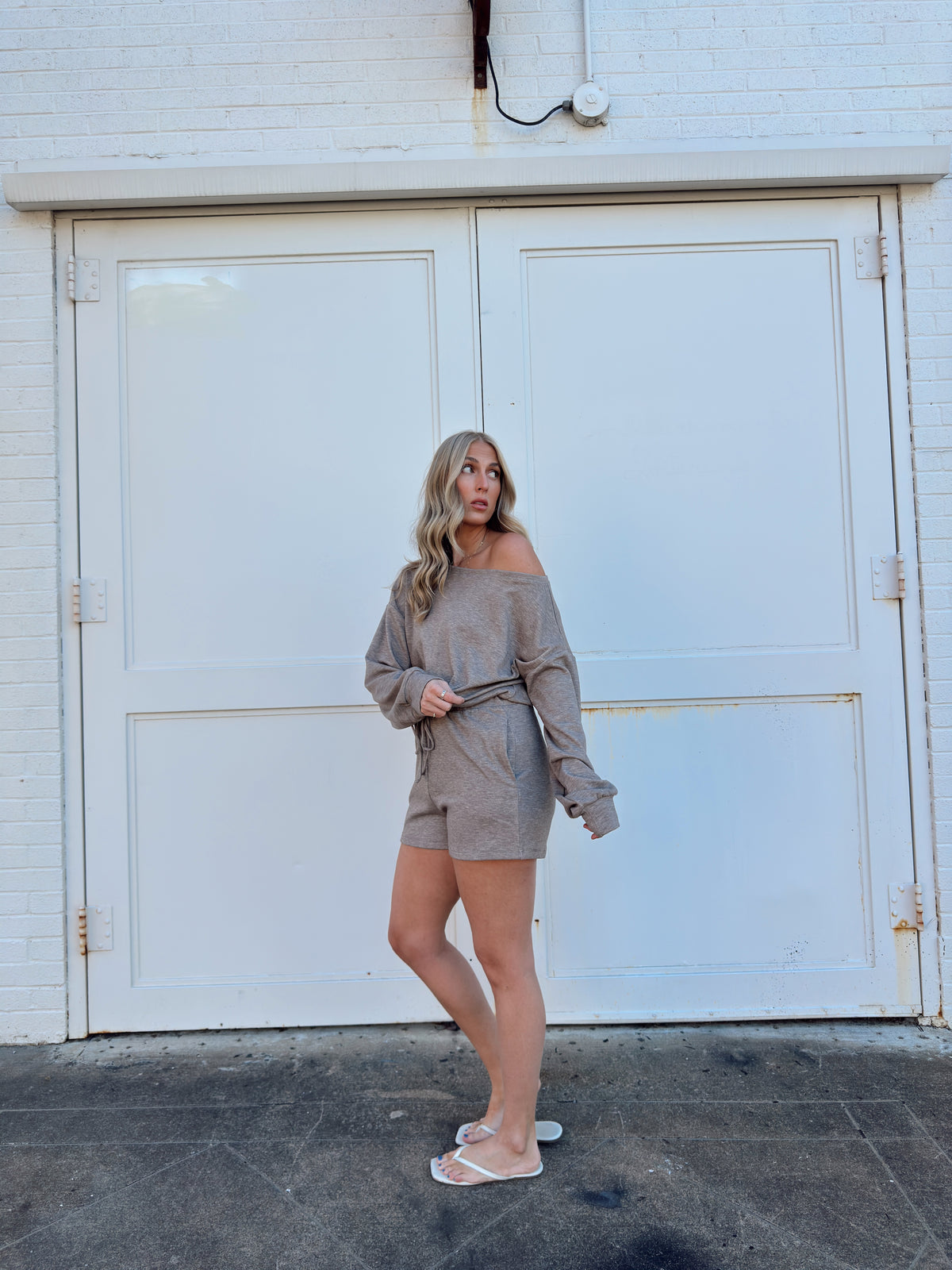 Steph Boatneck Sweatshirt Romper