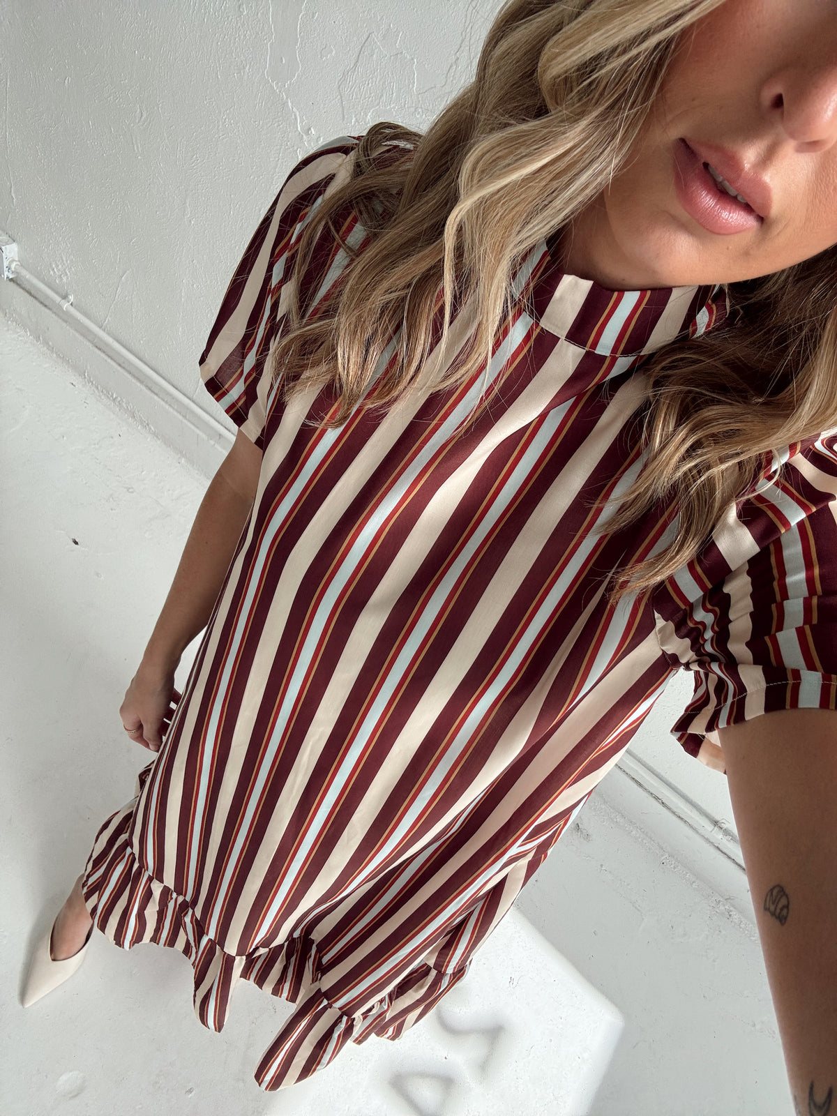 Parker Striped Tie Back Maxi Dress