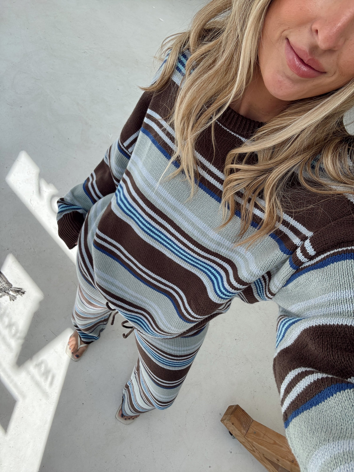 Jenna Multi Stripe Sweater Set