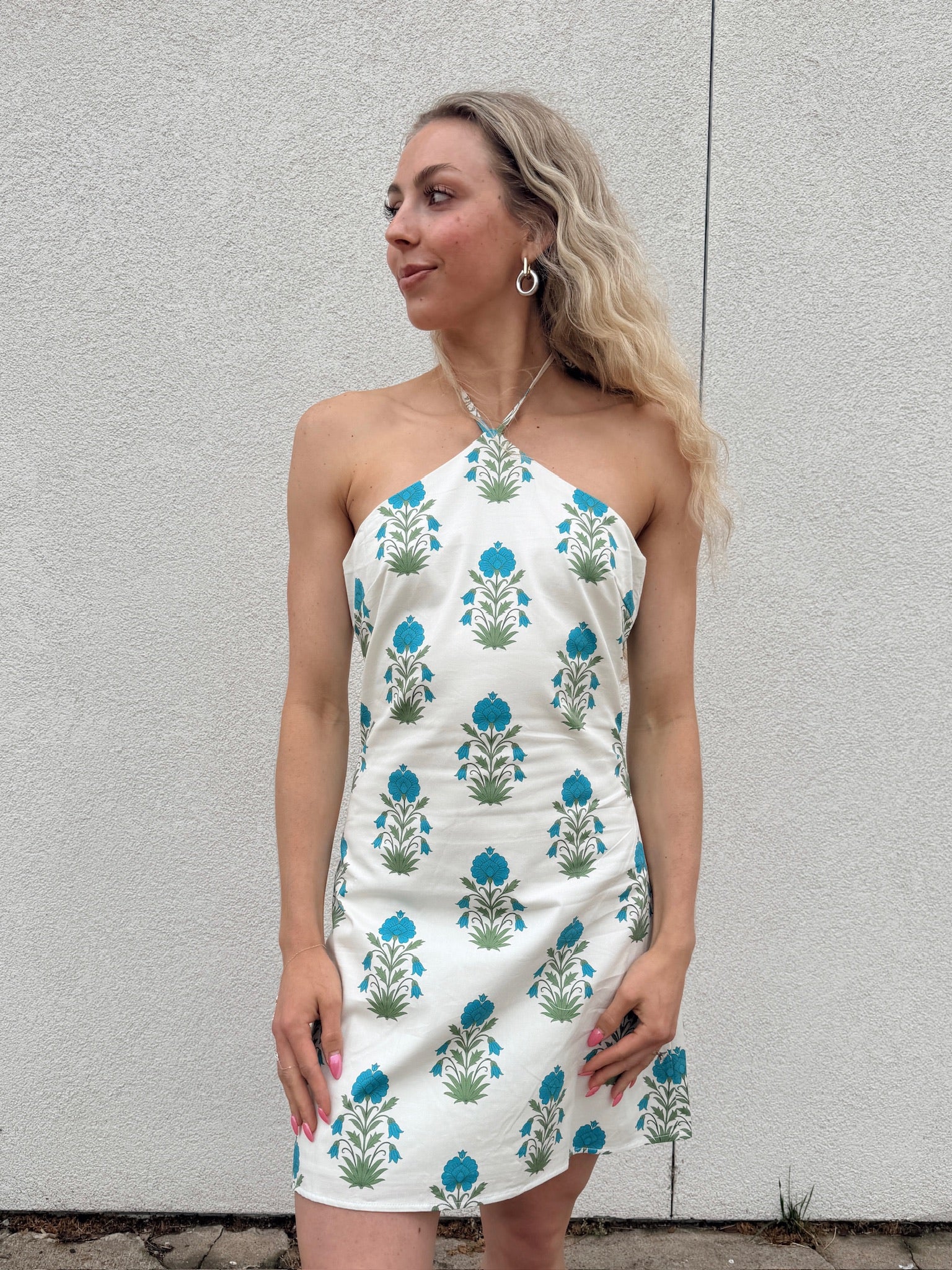 Eli Floral Halter Mini Dress