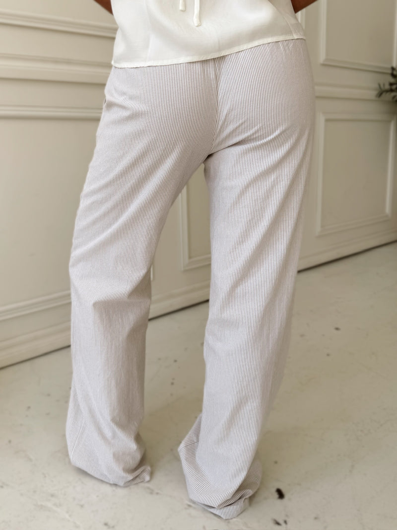 Simple Stripes Drawstring Pants