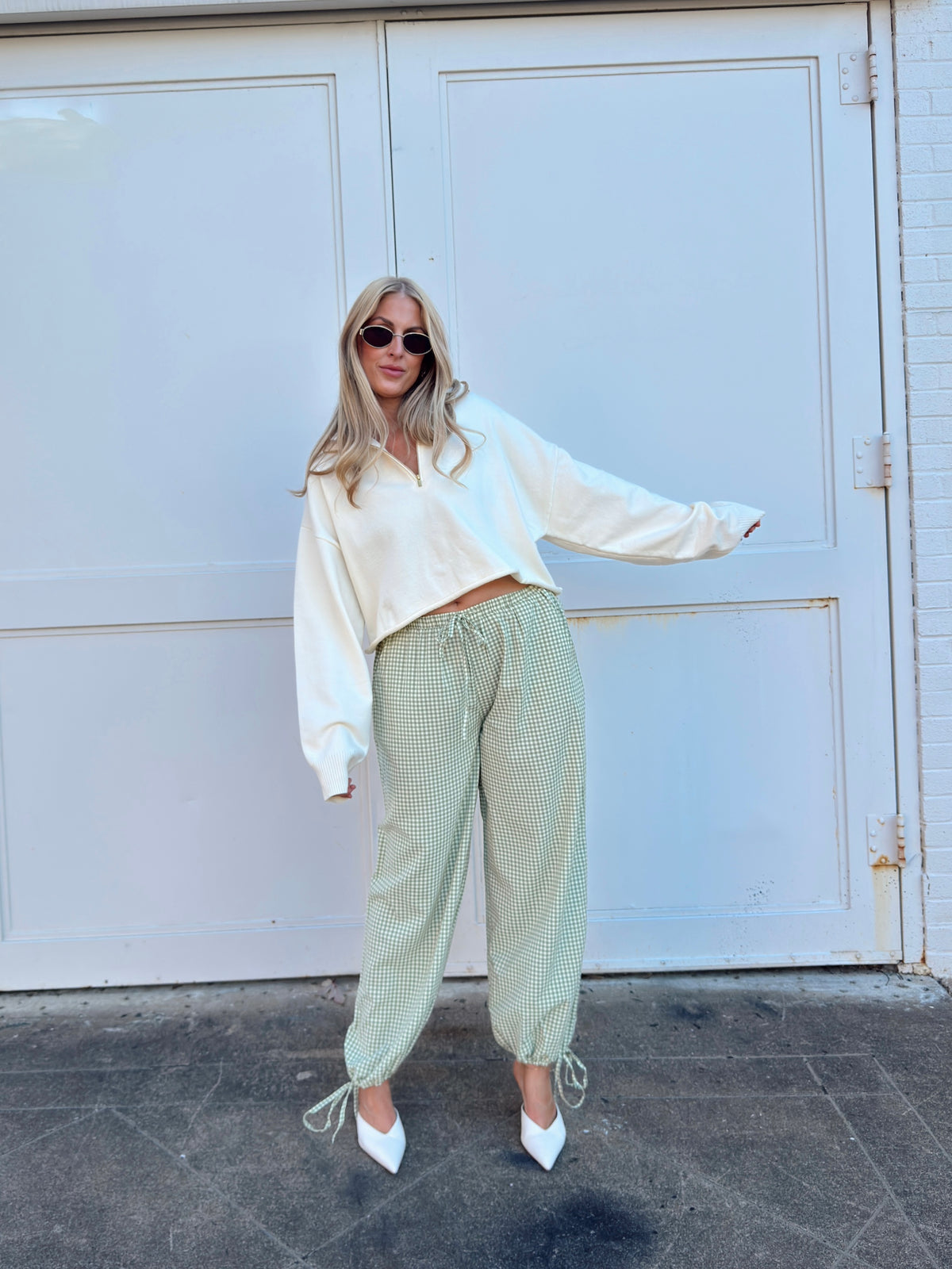 Gina Gingham Joggers