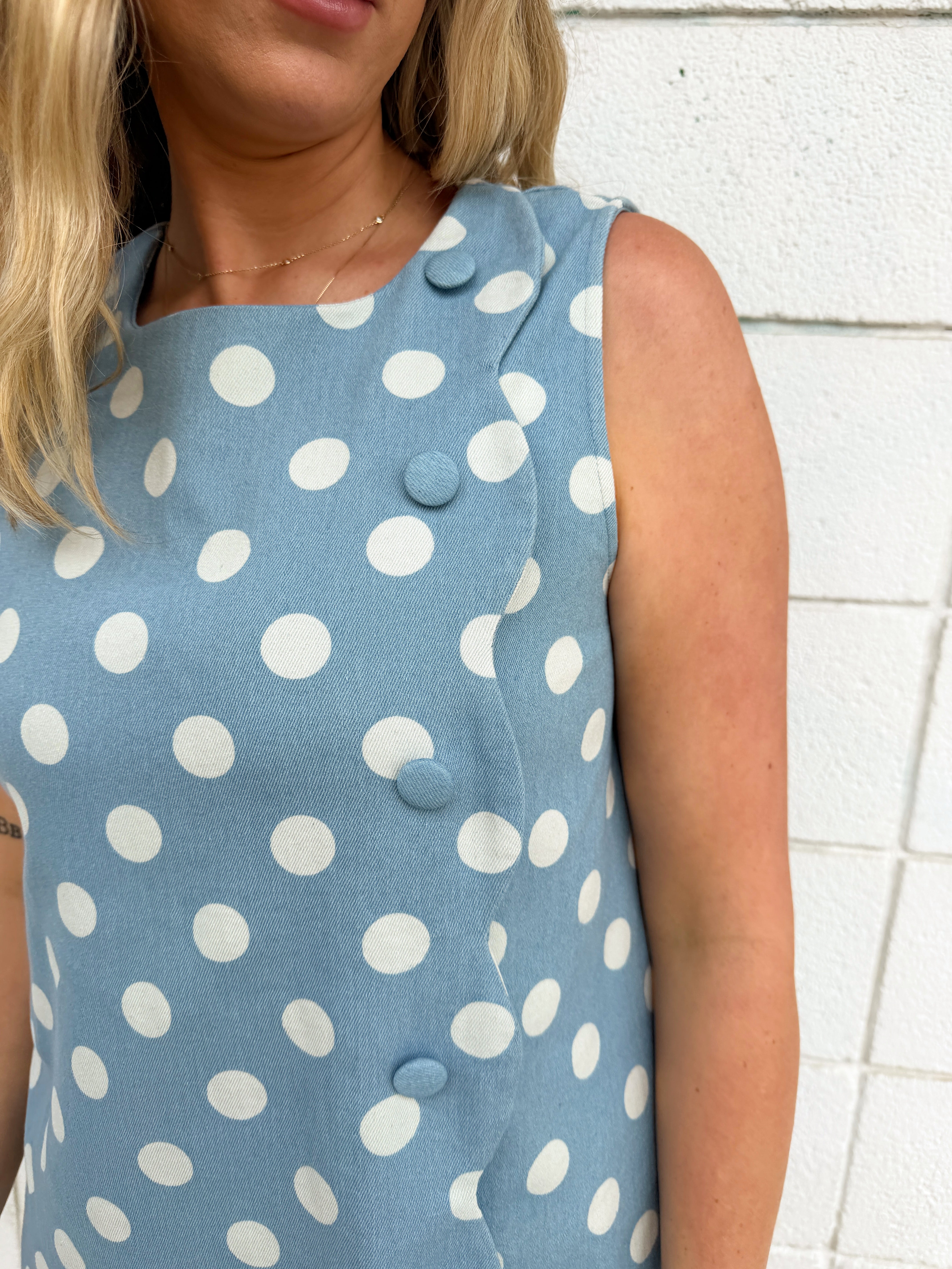 Denim Polka Dot Mini
