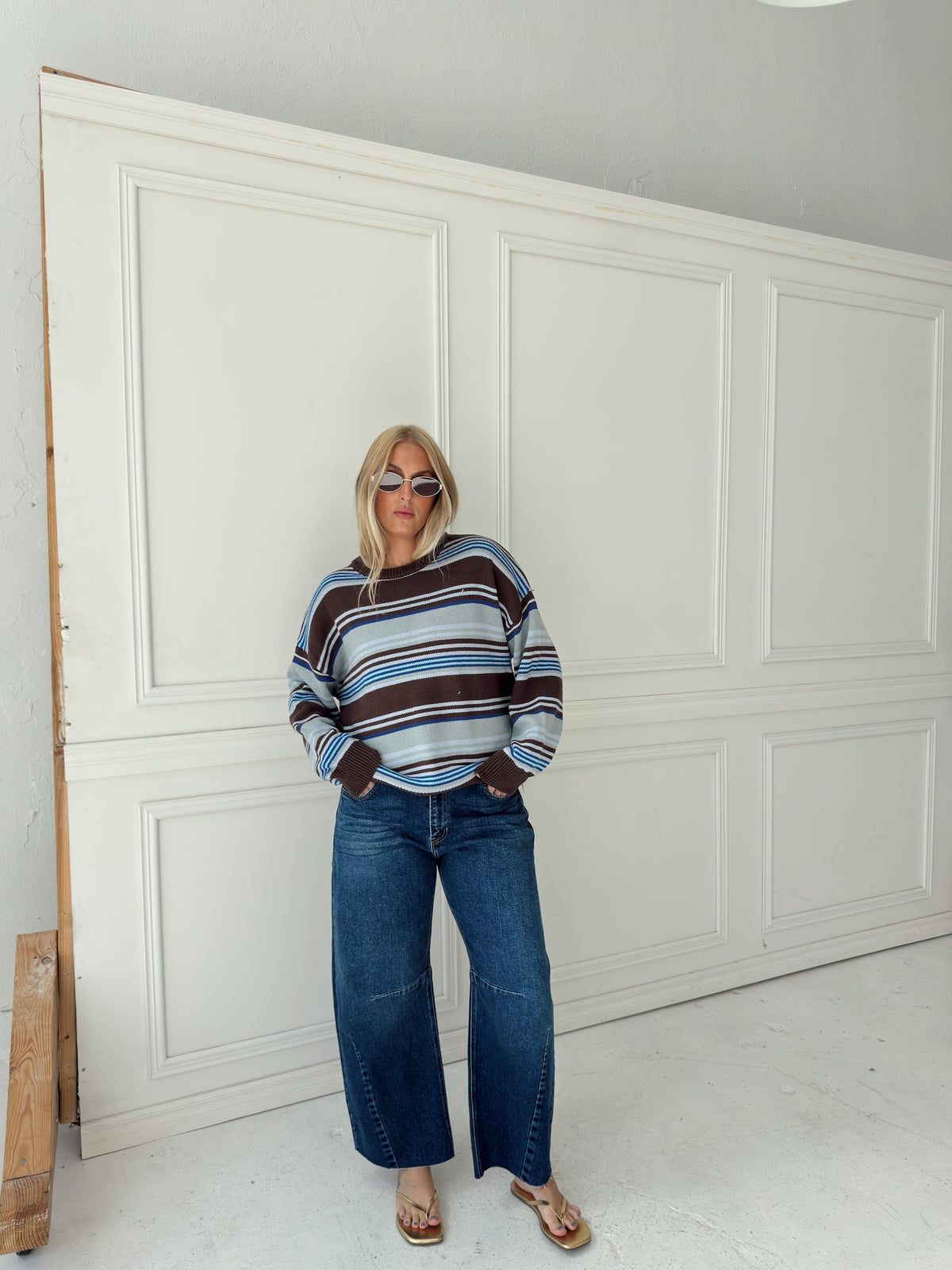 Jenna Multi Stripe Sweater Set