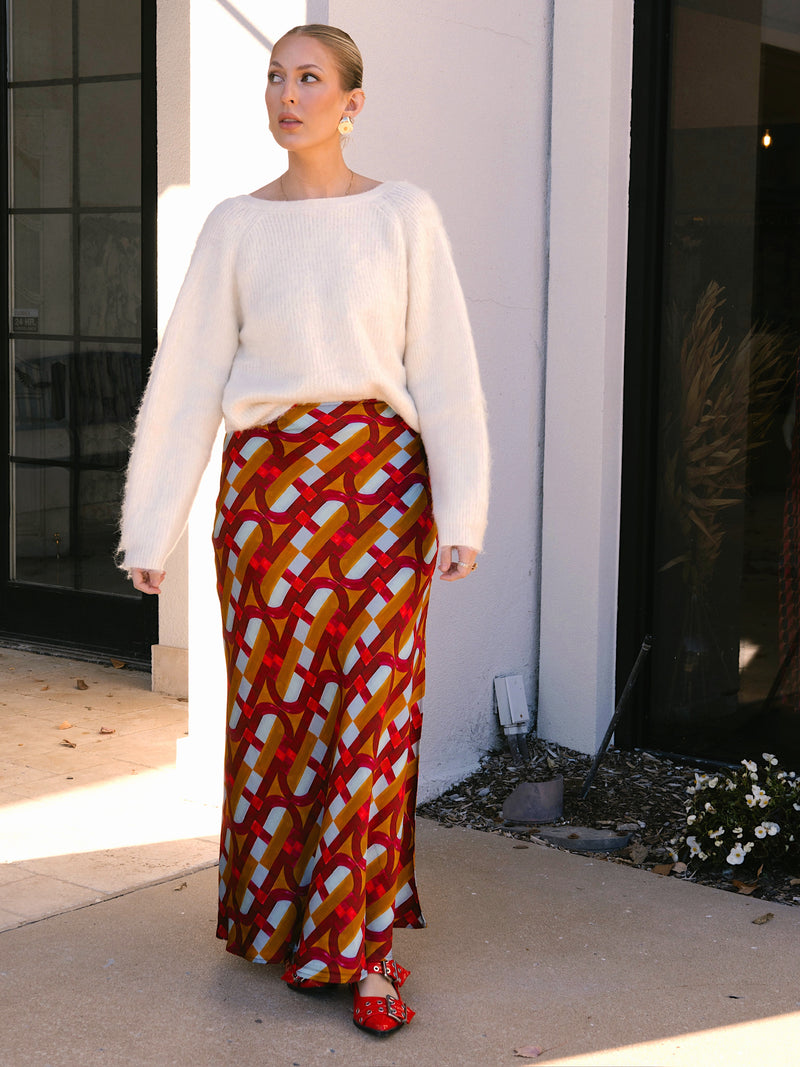 Frnch Woven Chains Maxi Skirt