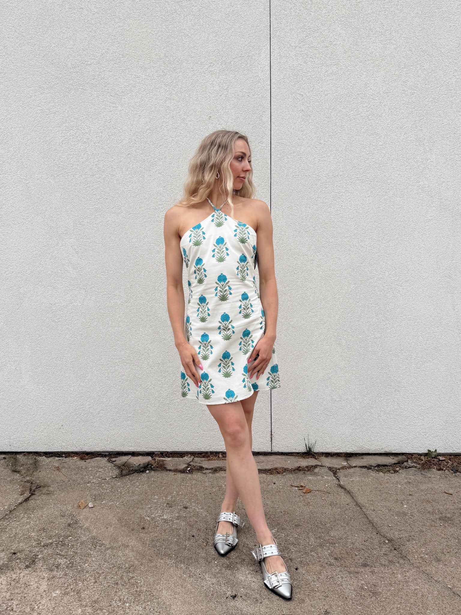 Eli Floral Halter Mini Dress