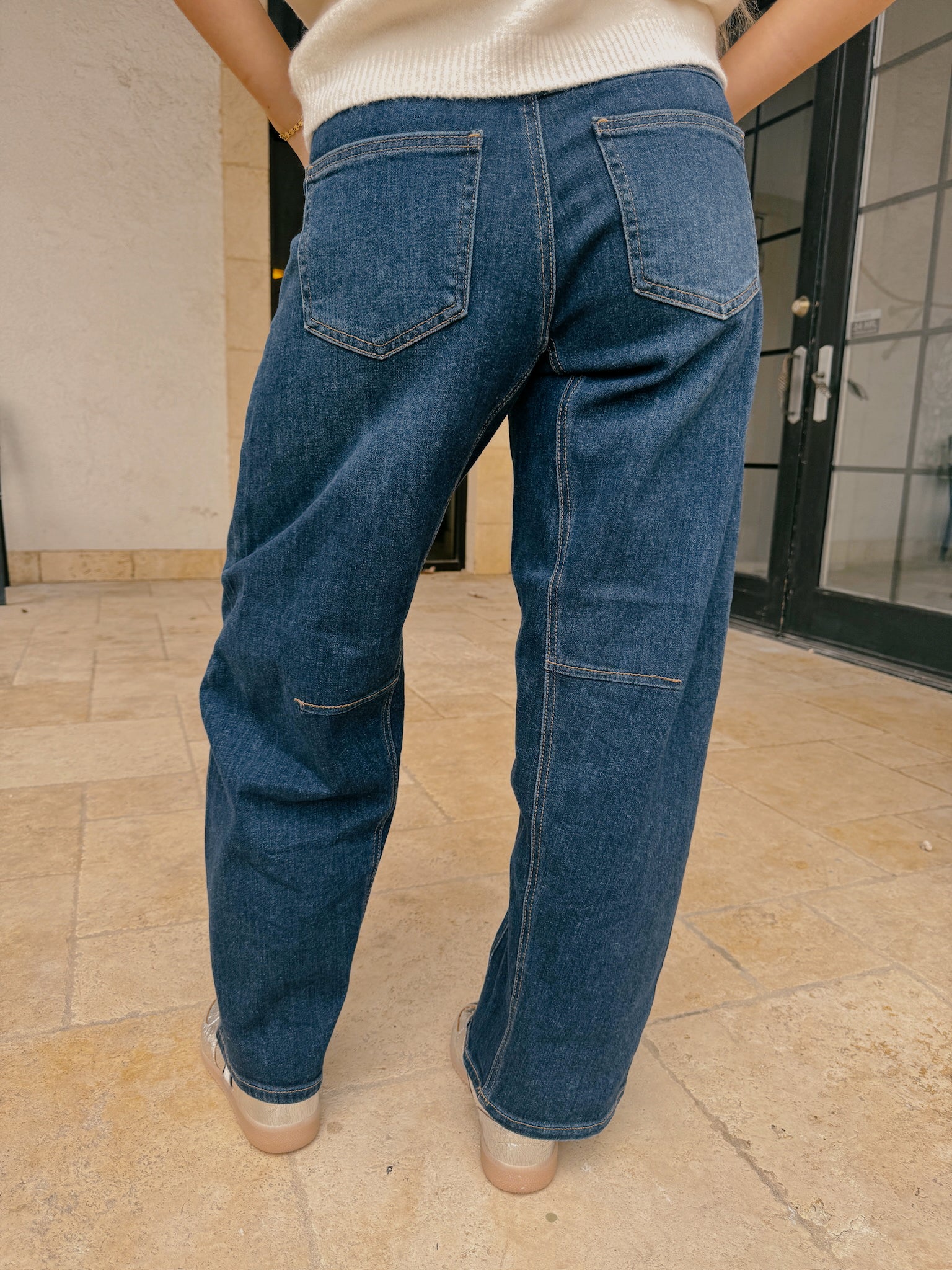 Patch Pocket Dark Barrel Jean