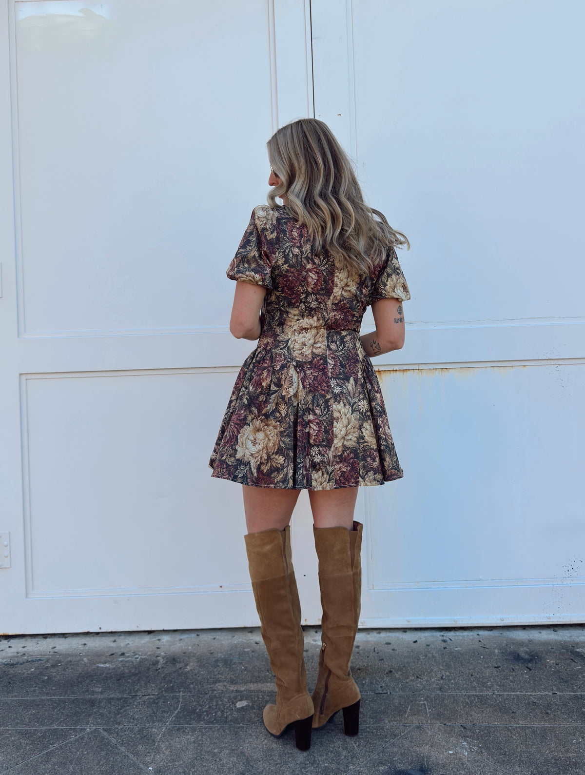 Anna Vintage Floral Mini Dress