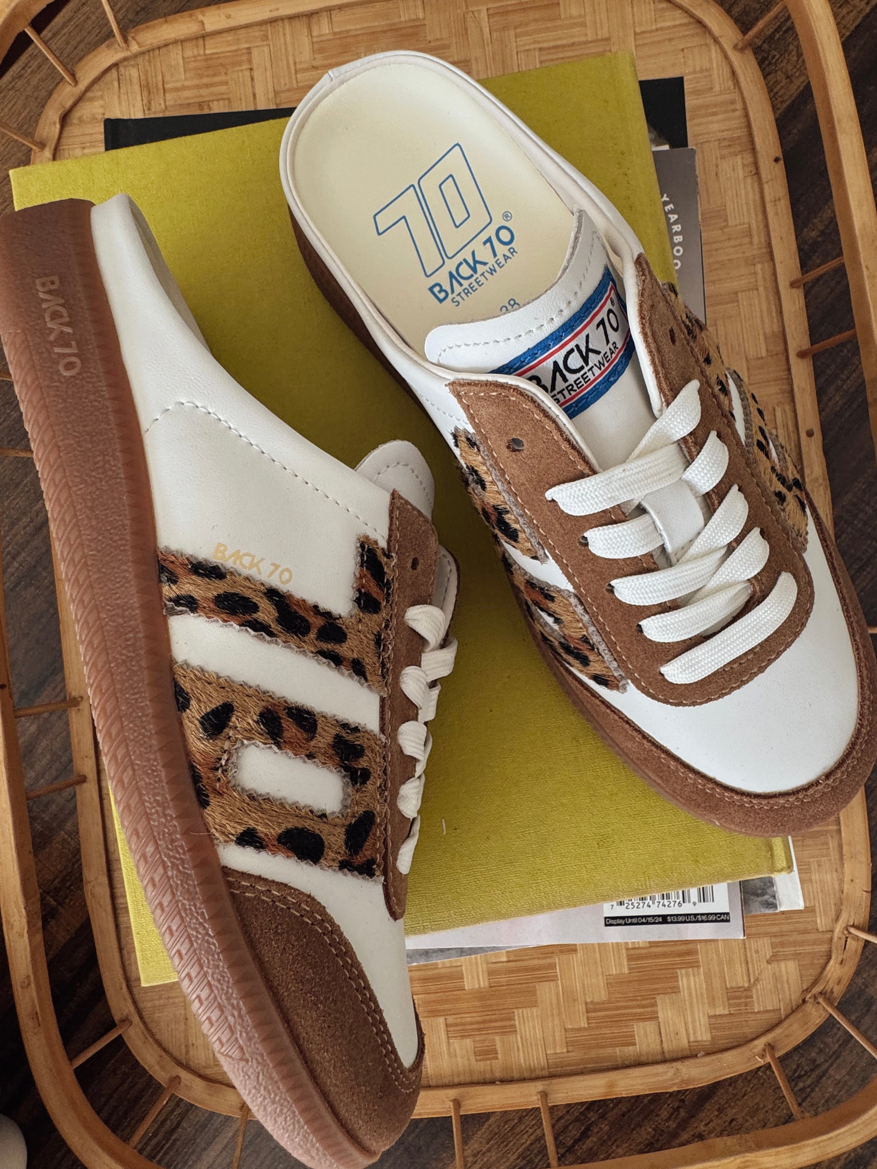 Back 70 Easter Backless Sneakers in Leopard