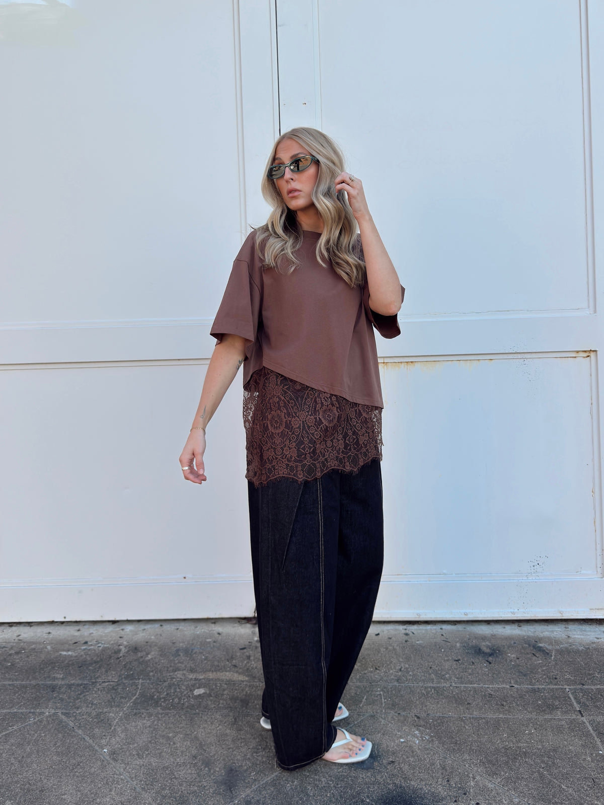 Riley Pleated Barrel Jean