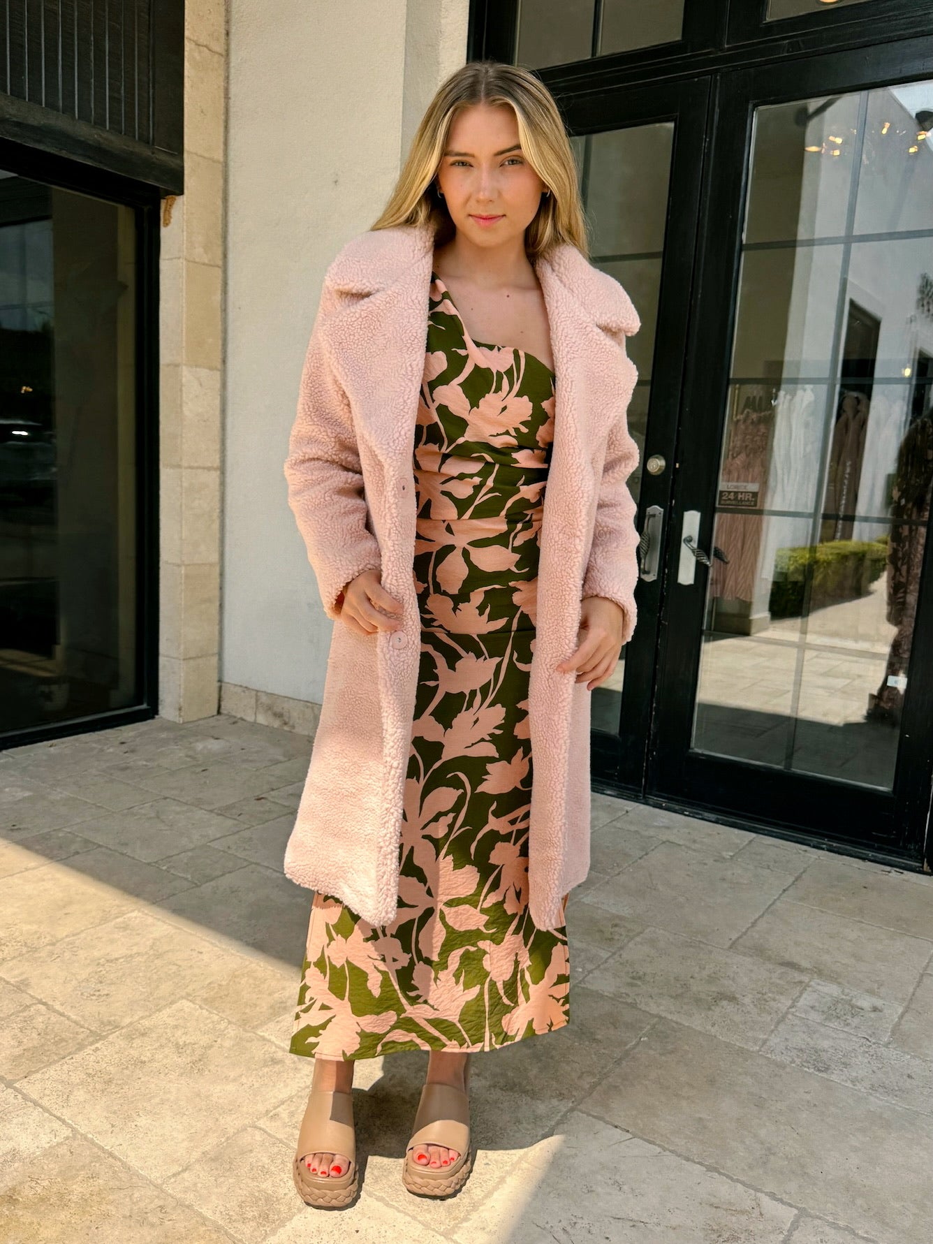 Blush Teddy Coat