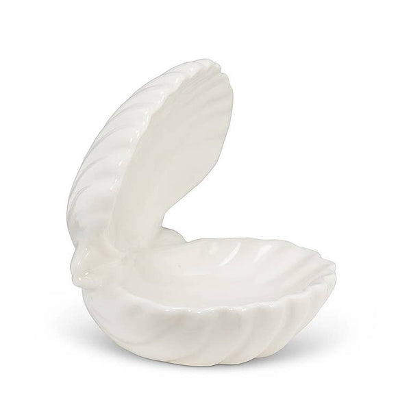 Double Clam Shell Dish - White - 3.5"D