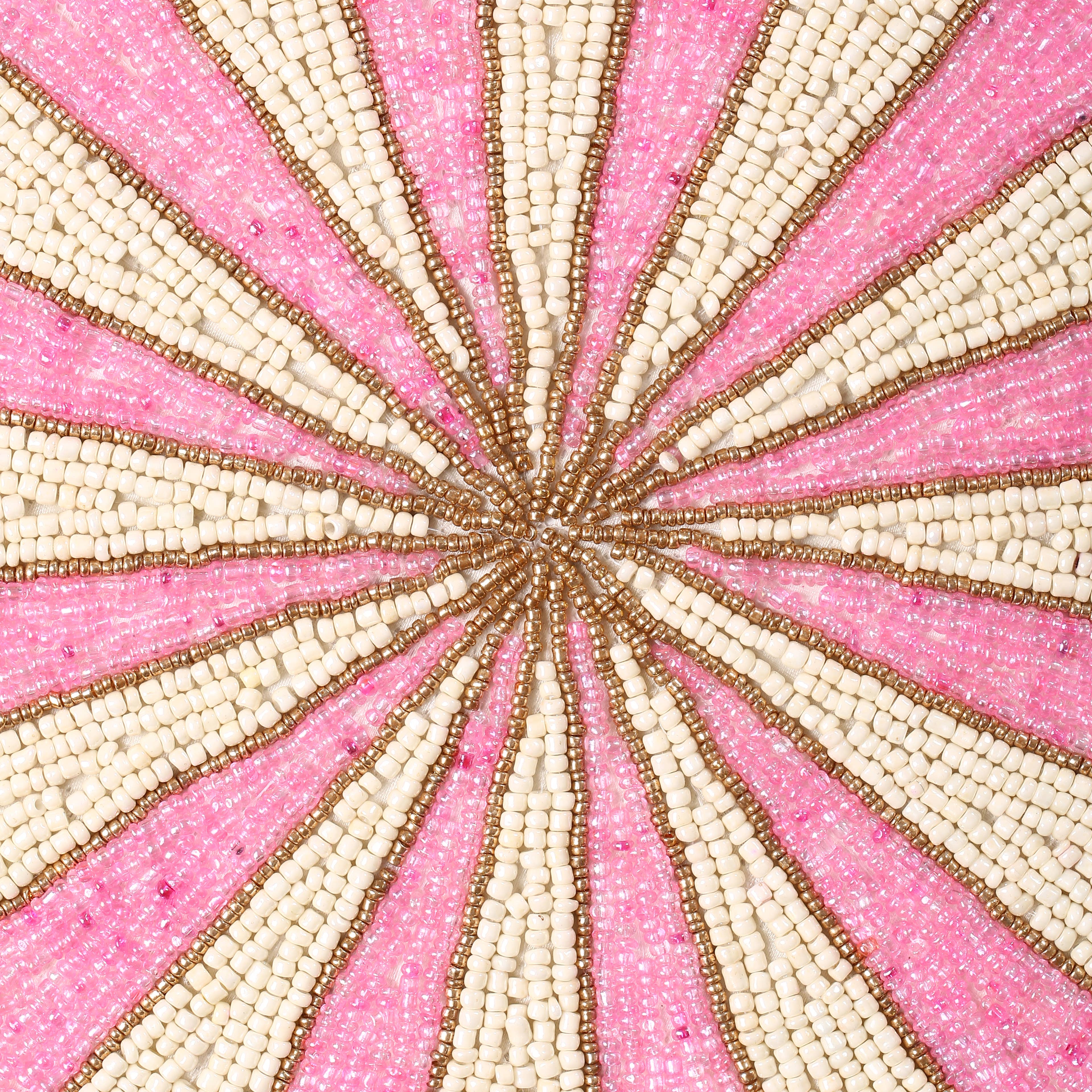 Pink Floral Beaded Placemat