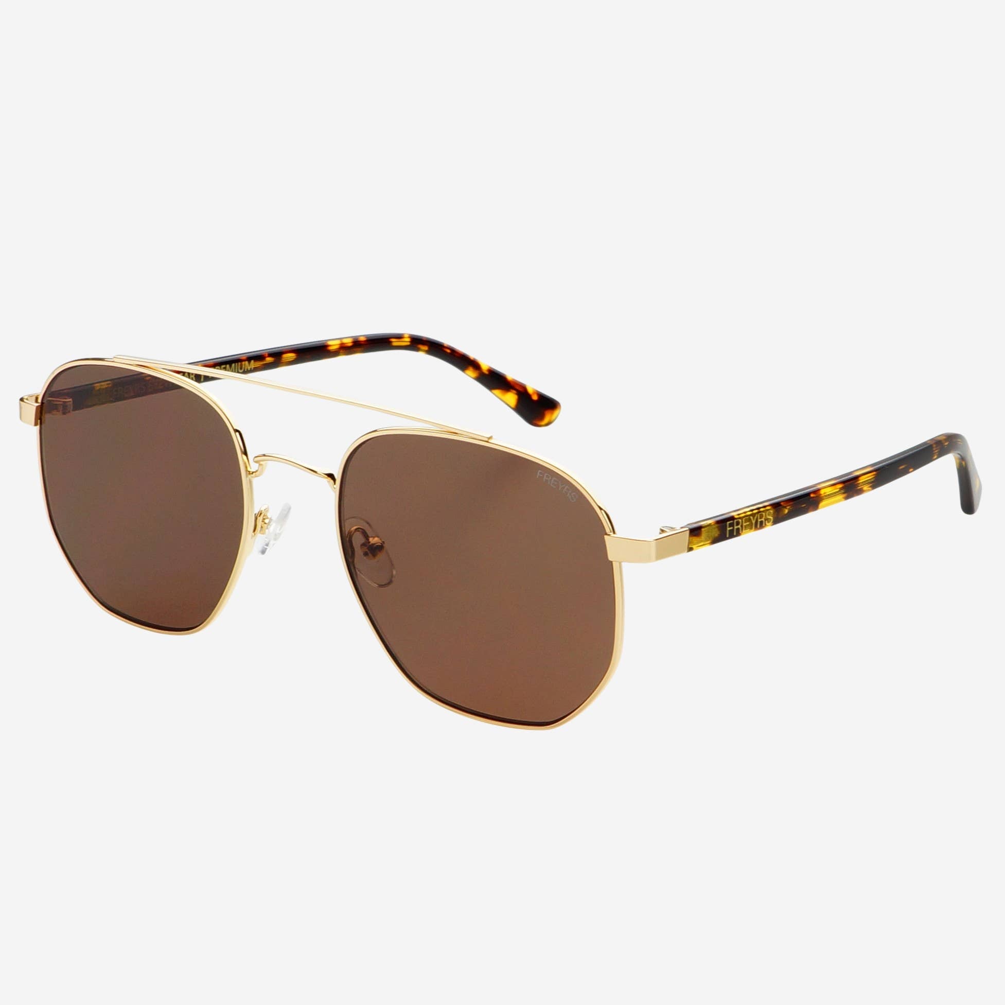 Austin Unisex Sunglasses : Gold / Brown