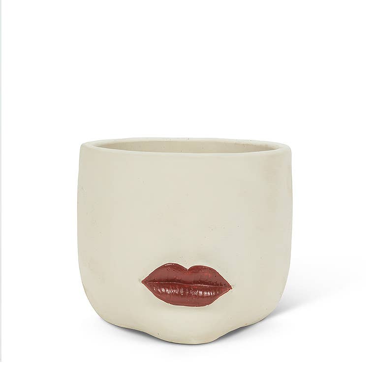 Small Red Lip Planter - 5"D