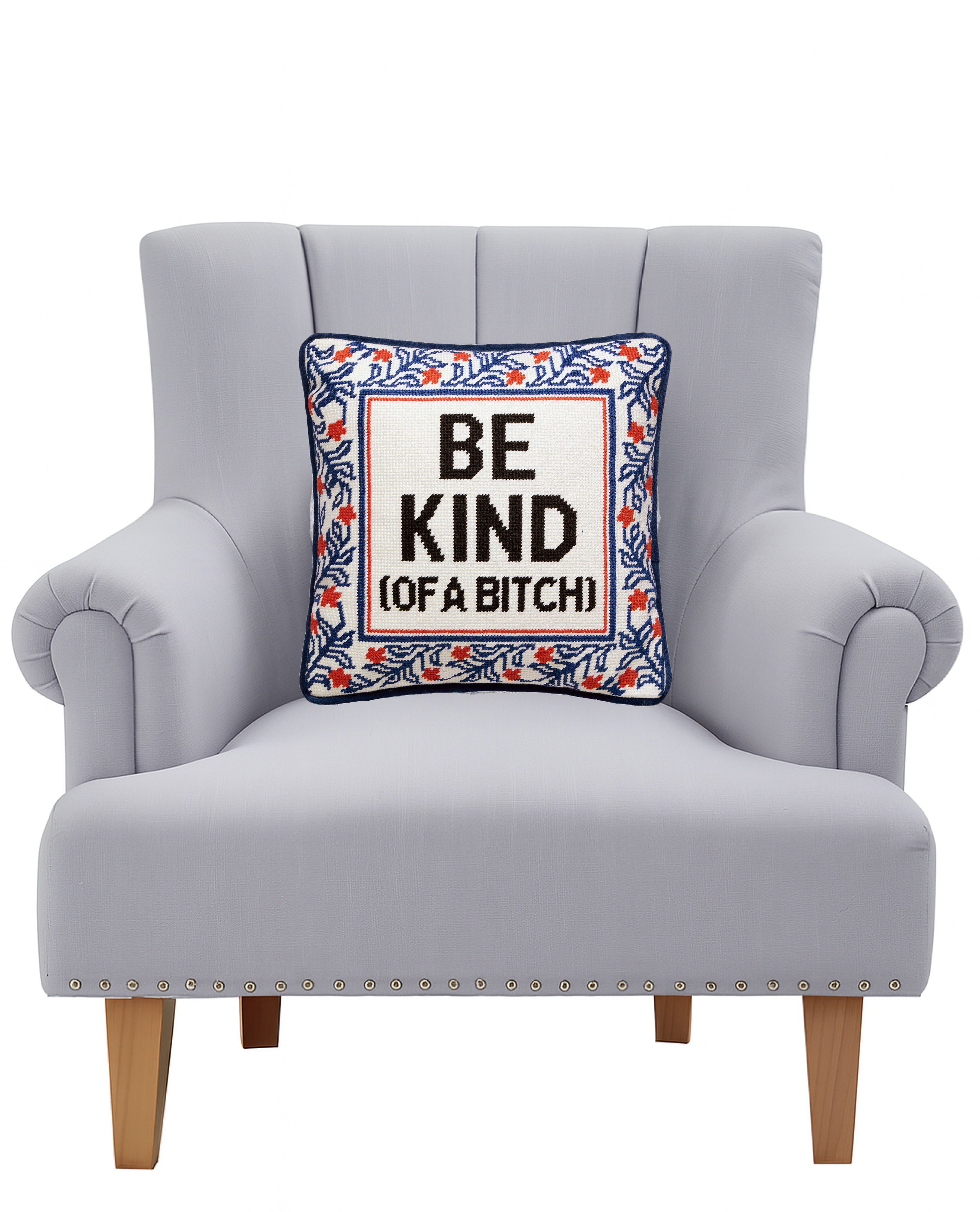 Be Kind ( Of A Bitch) Embroidered Pillow