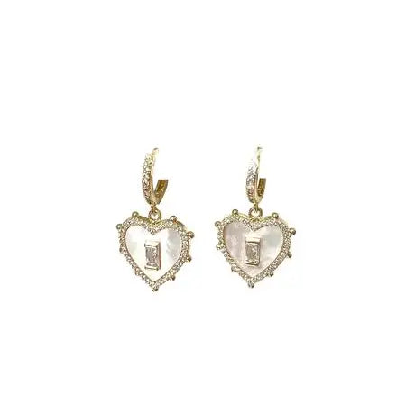 Gemelli Pearl Heart Earrings