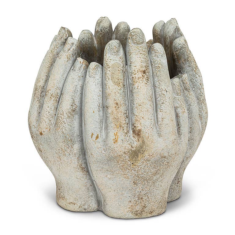 Small Tall Hands Planter - 7"H