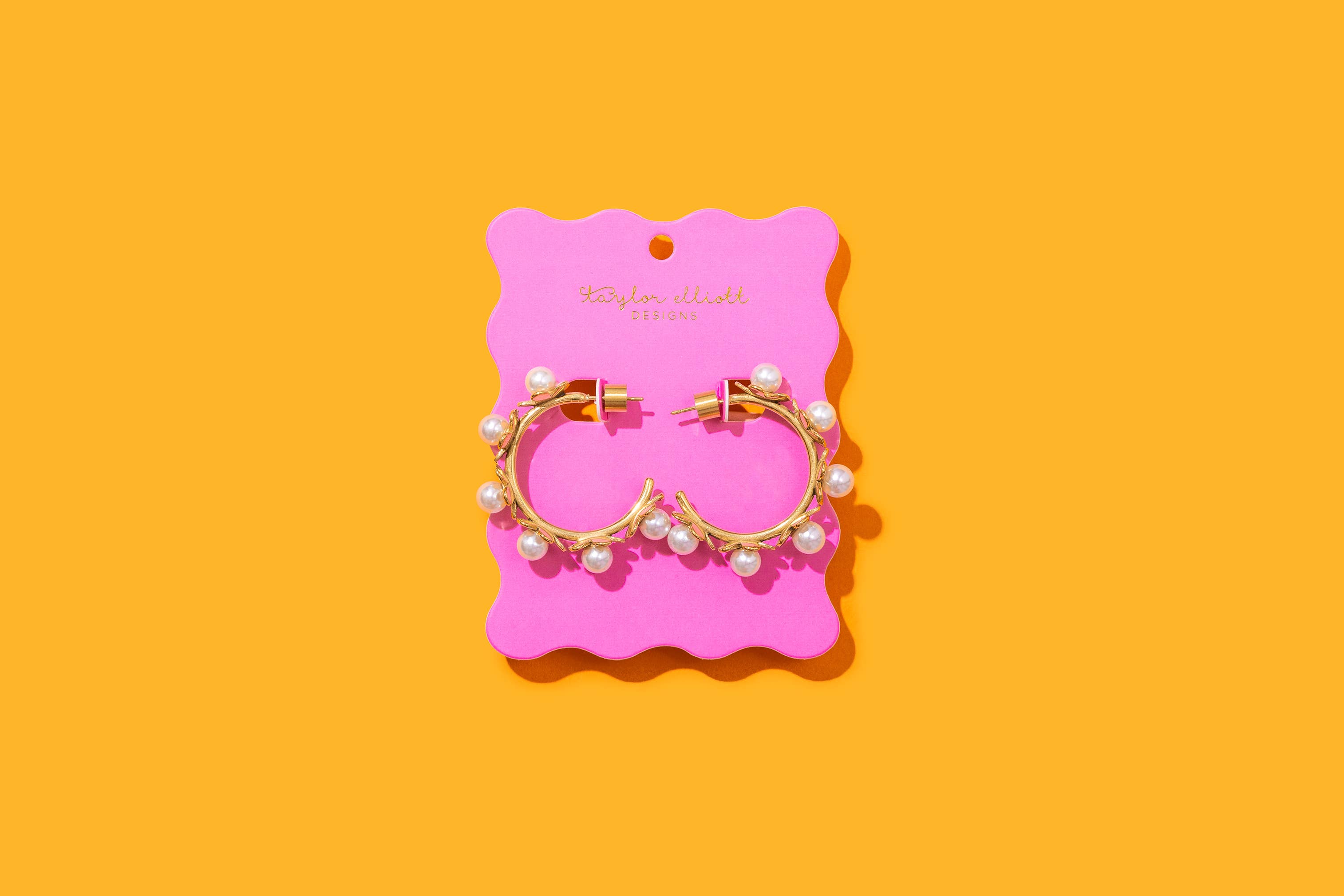 Kali Flowers w/ Pearl Hoop Earrings