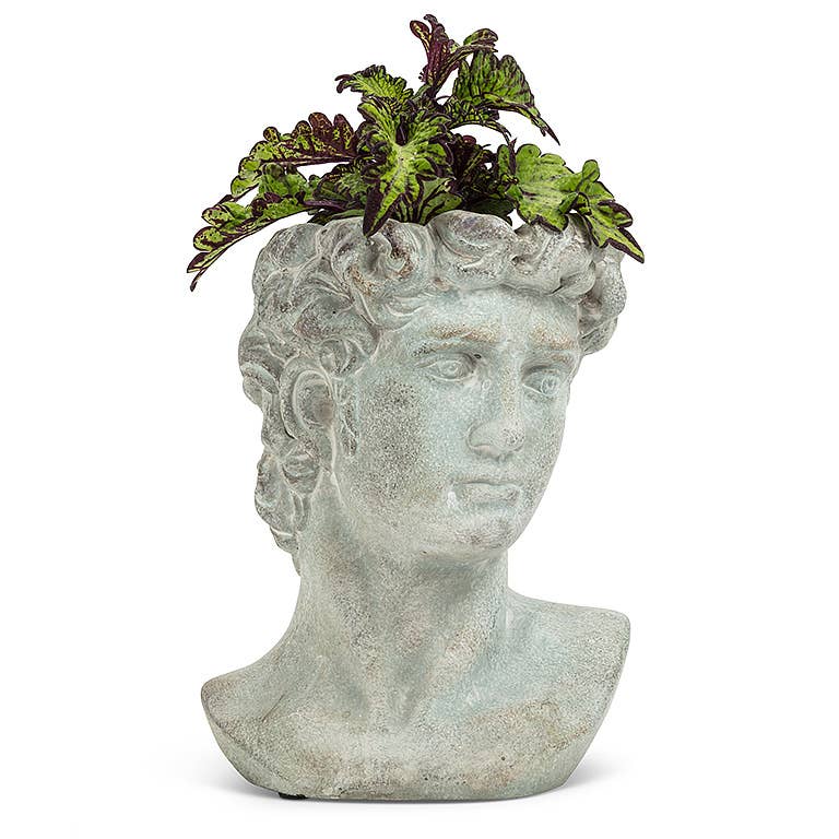 Md Male Head Planter - 9" H