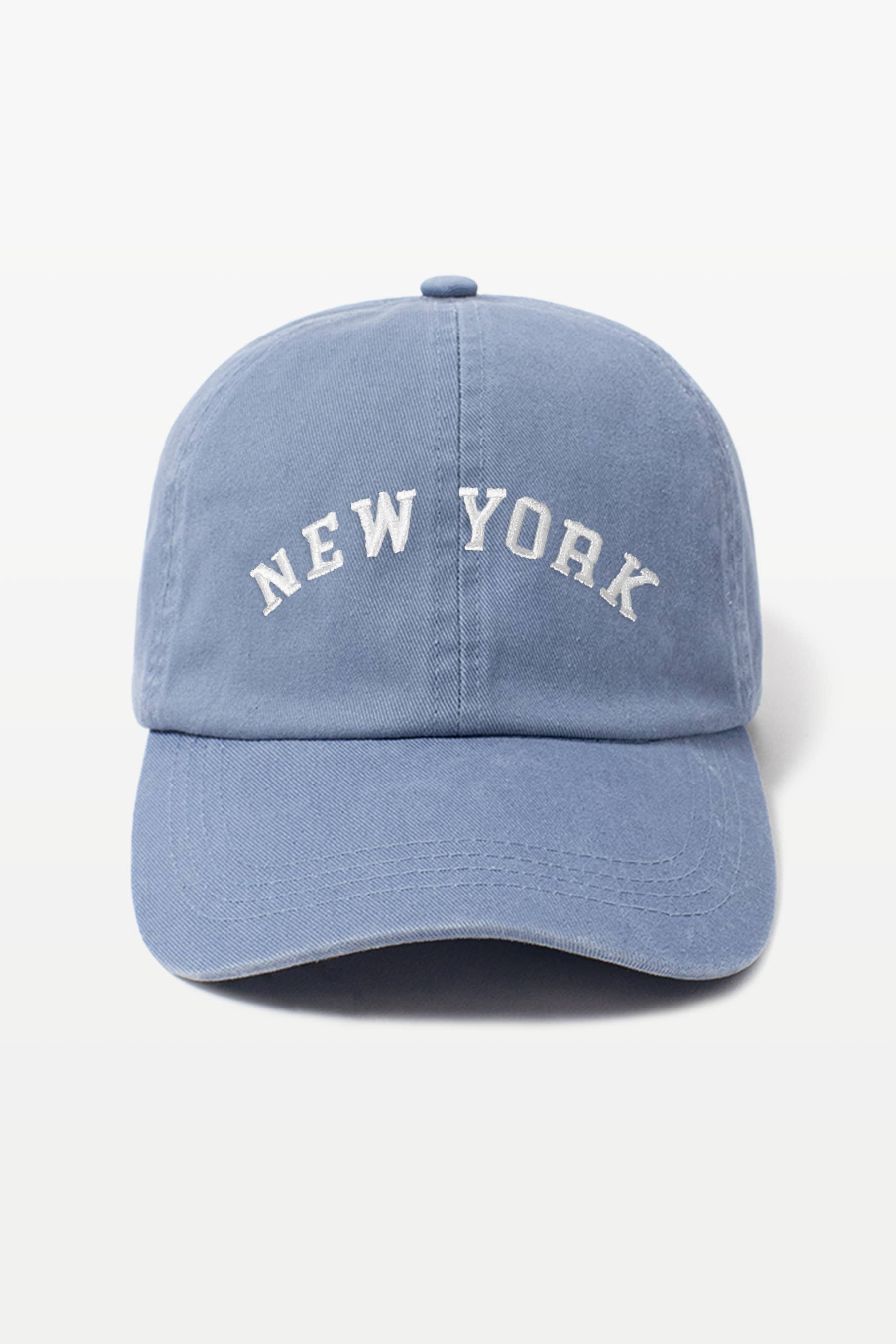 New York Solid Cotton Hat - Light Blue