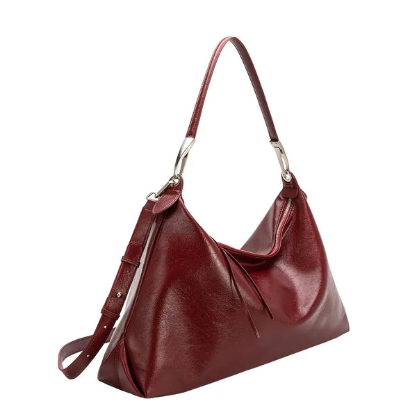 Charlie Cranberry Recycled Vegan Shoulder Bag