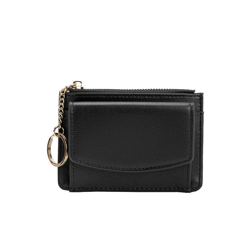 Kara Black Vegan Card Case Wallet