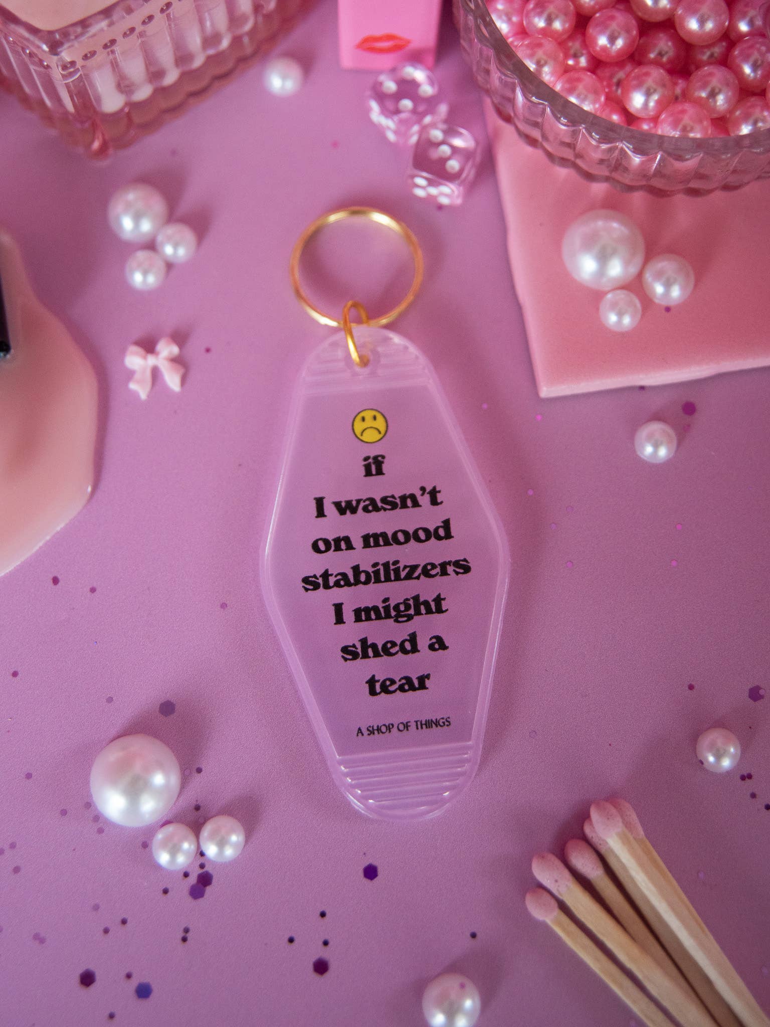 Mood Stabilizing Keychain- Pink