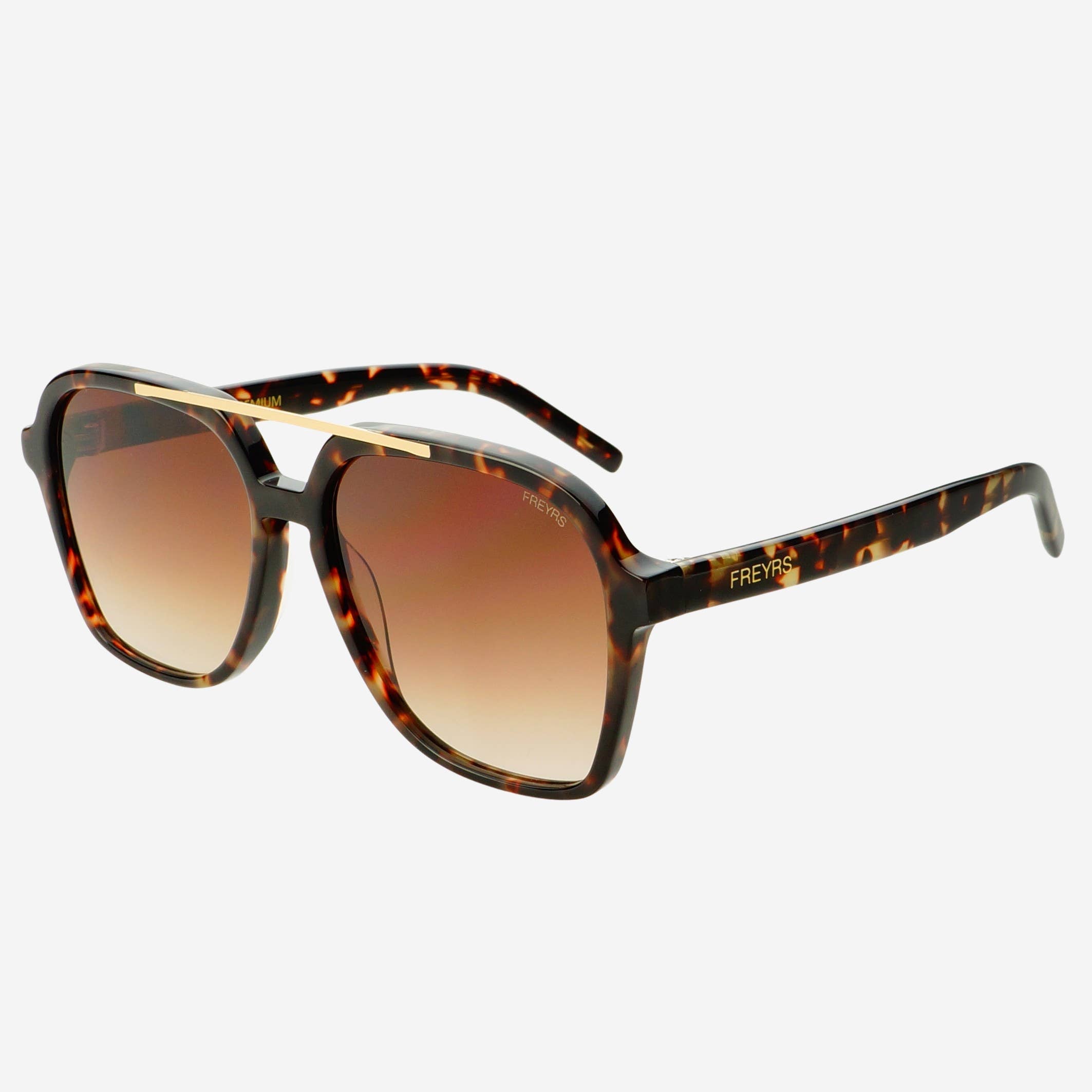 Freyrs Spencer Aviator Sunglasses : Brown