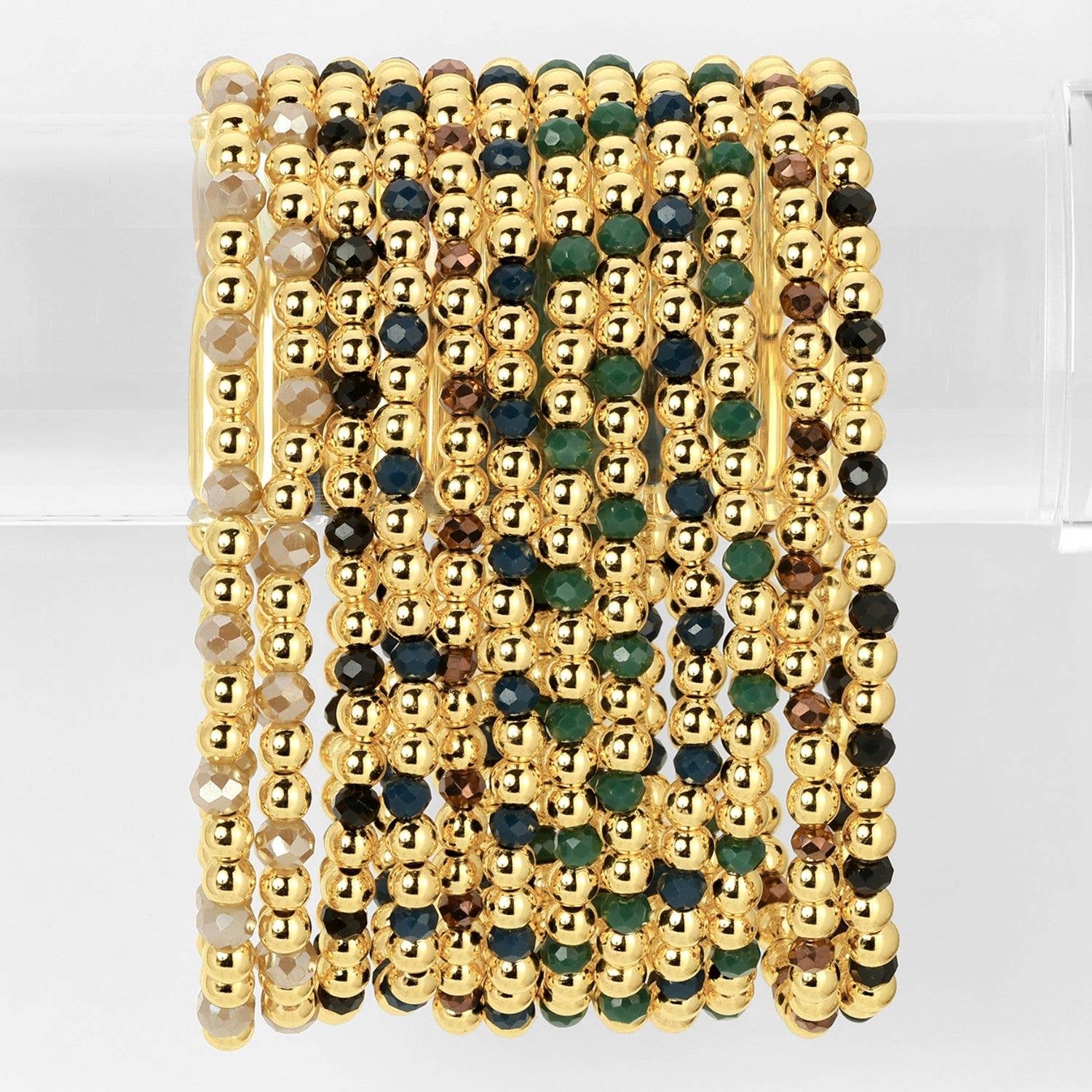 Bead & Crystal Stretch Bracelets: Brights