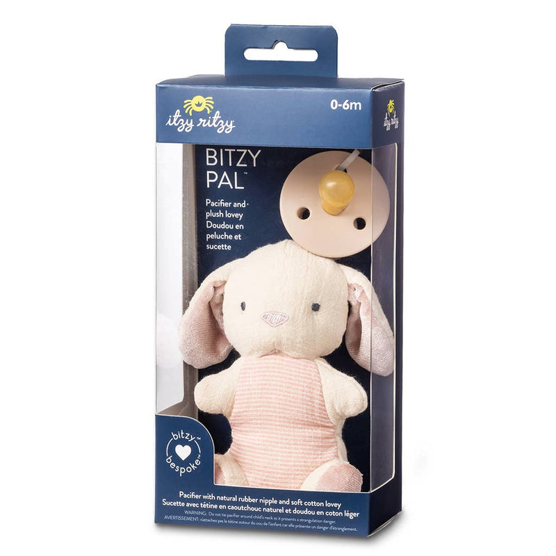 Bitzy Pal Natural Rubber Pacifier & Plush: Bunny
