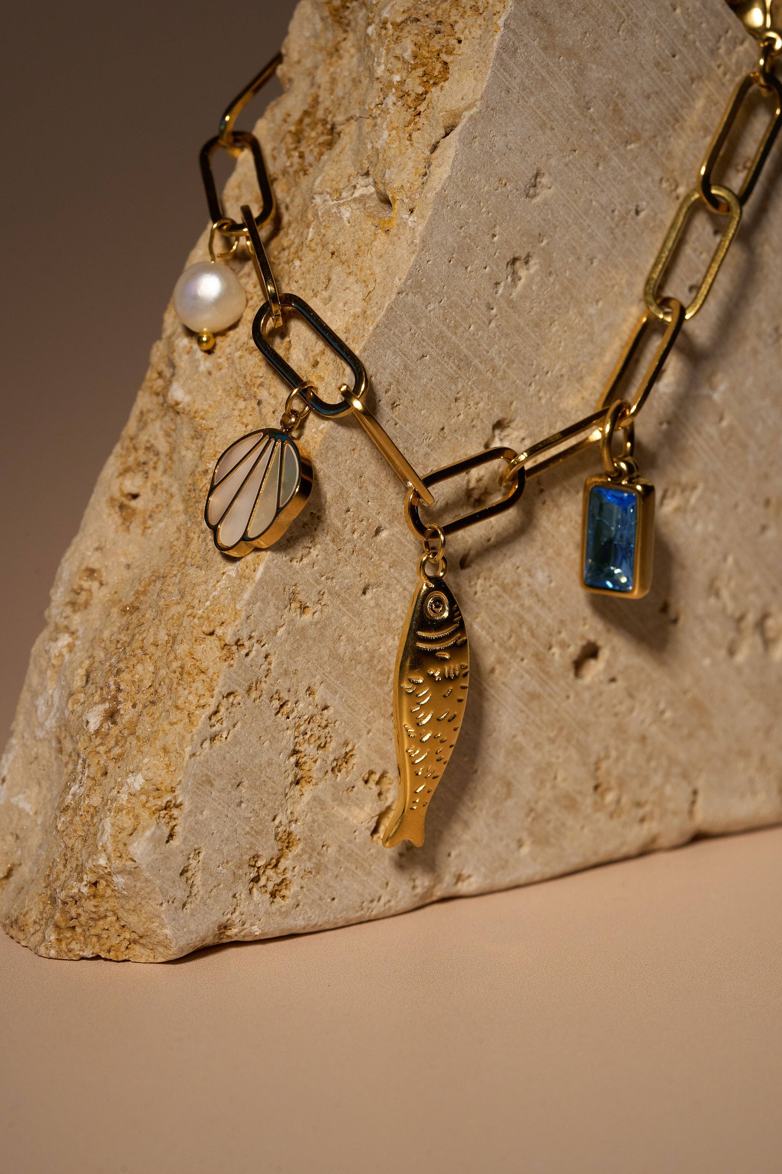 Lagoon Charm Bracelet - 18K Gold Plated