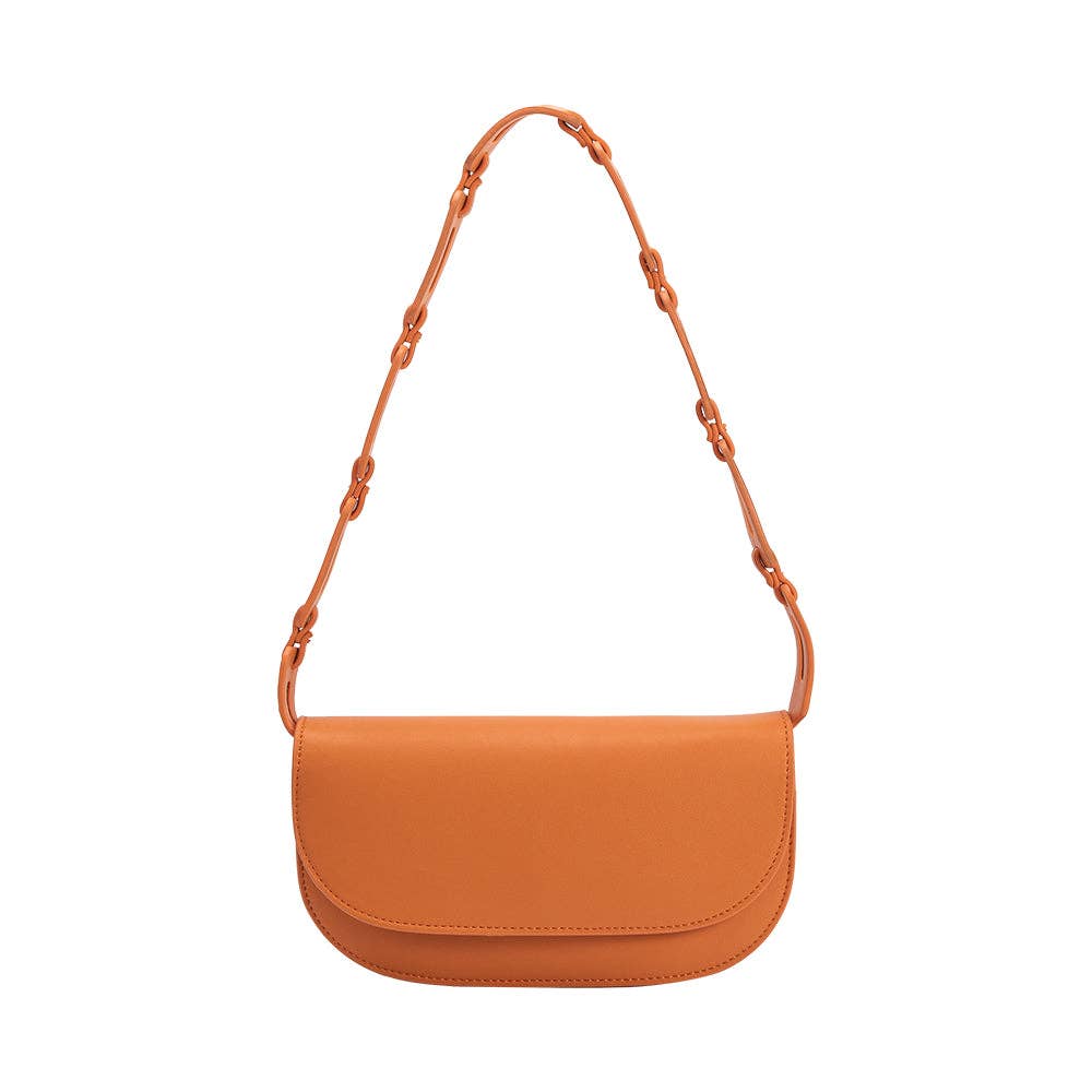 Inez Orange Recycled Vegan Shoulder Bag