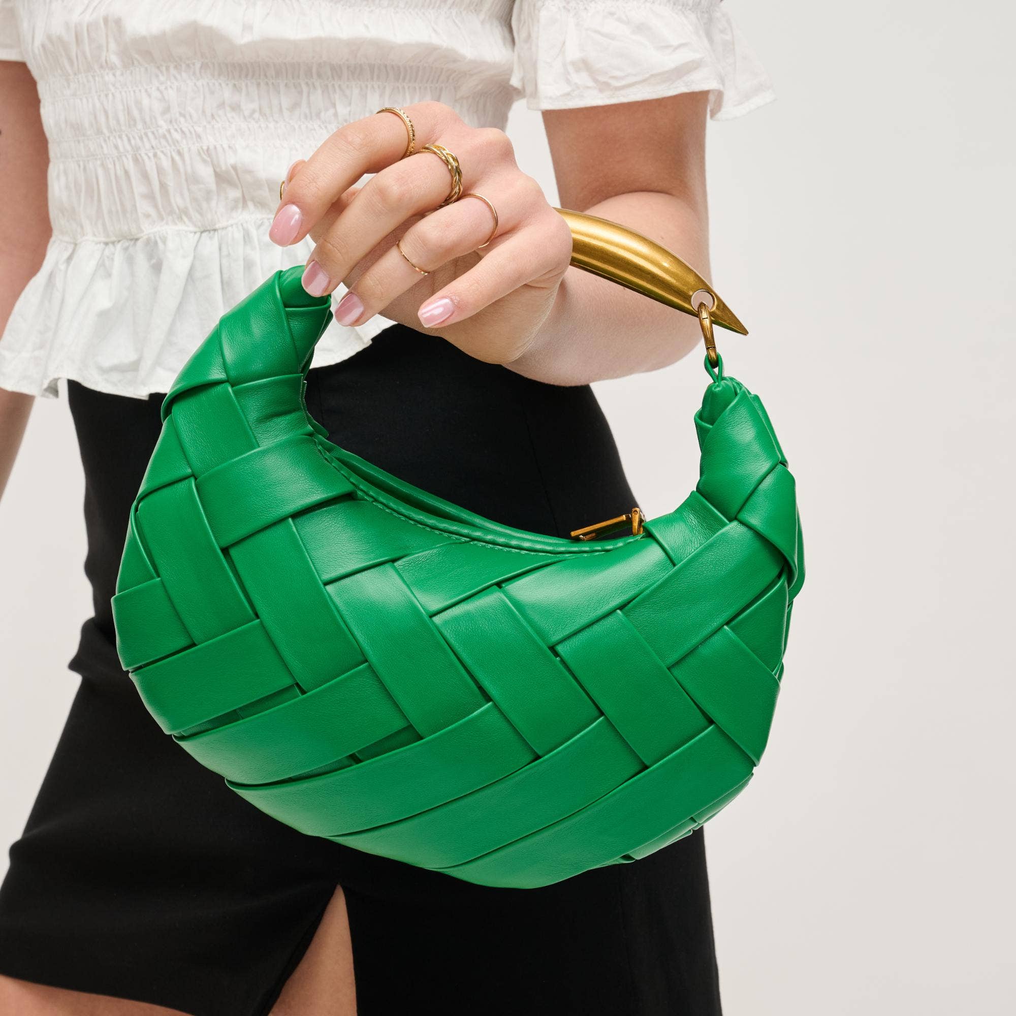 Ursula Woven Crossbody: Green